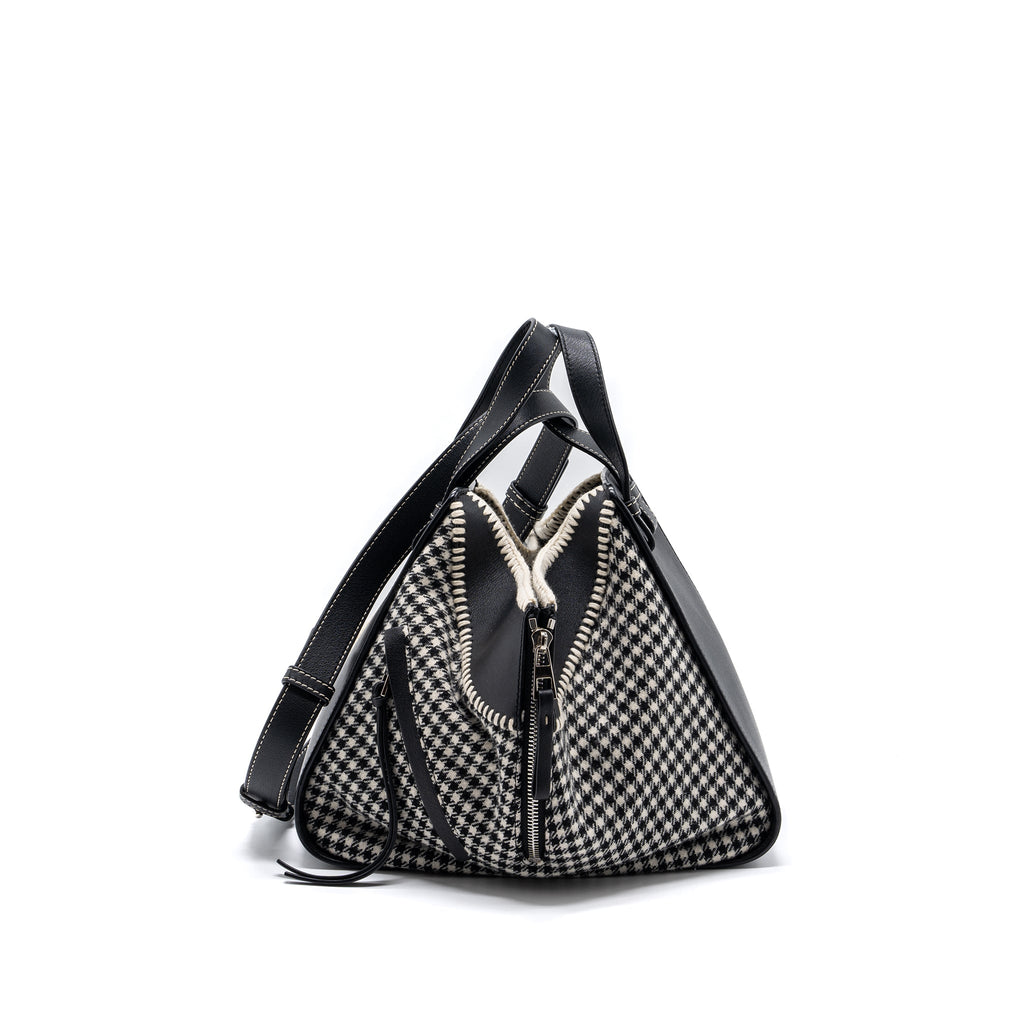 loewe-small-hammock-bag-calfskin-fabric-multicolor-black-white-shw