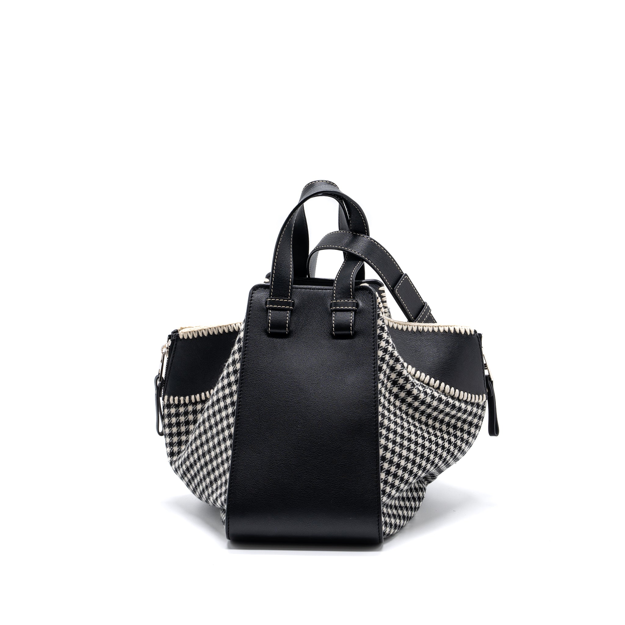 loewe-small-hammock-bag-calfskin-fabric-multicolor-black-white-shw