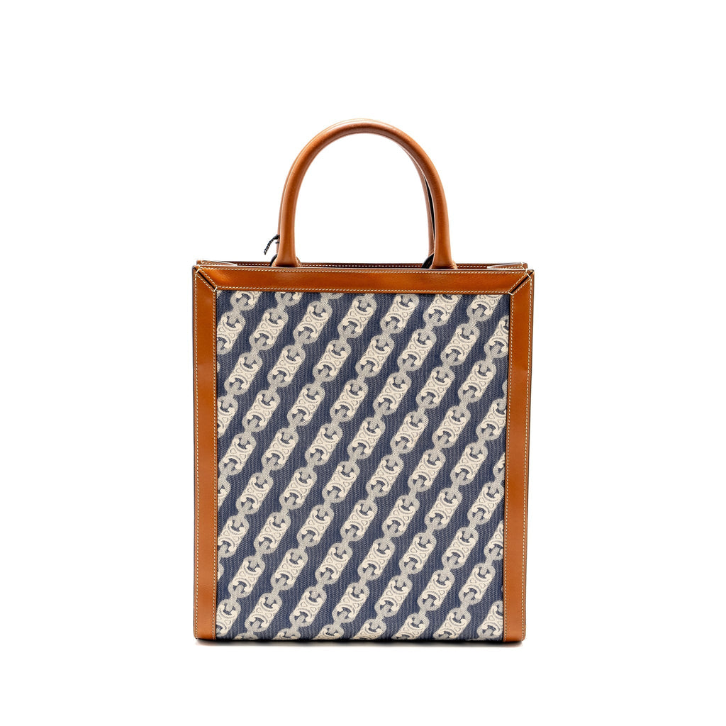 celine-vertical-cabas-tote-in-triomphe-denim-leather-navy-tan-ghw-copy