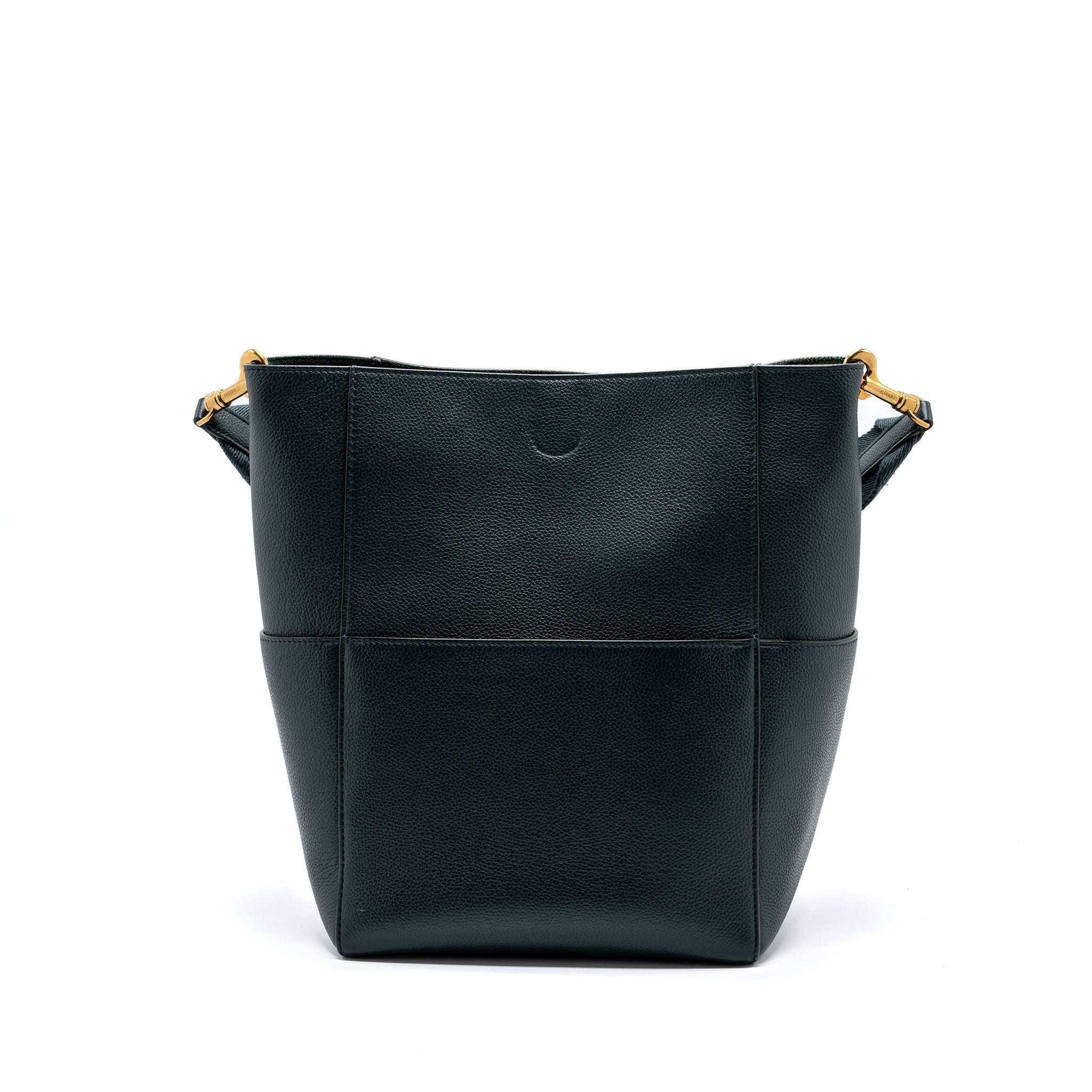 celine-sangle-bucket-bag-calfskin-dark-green-ghw-1