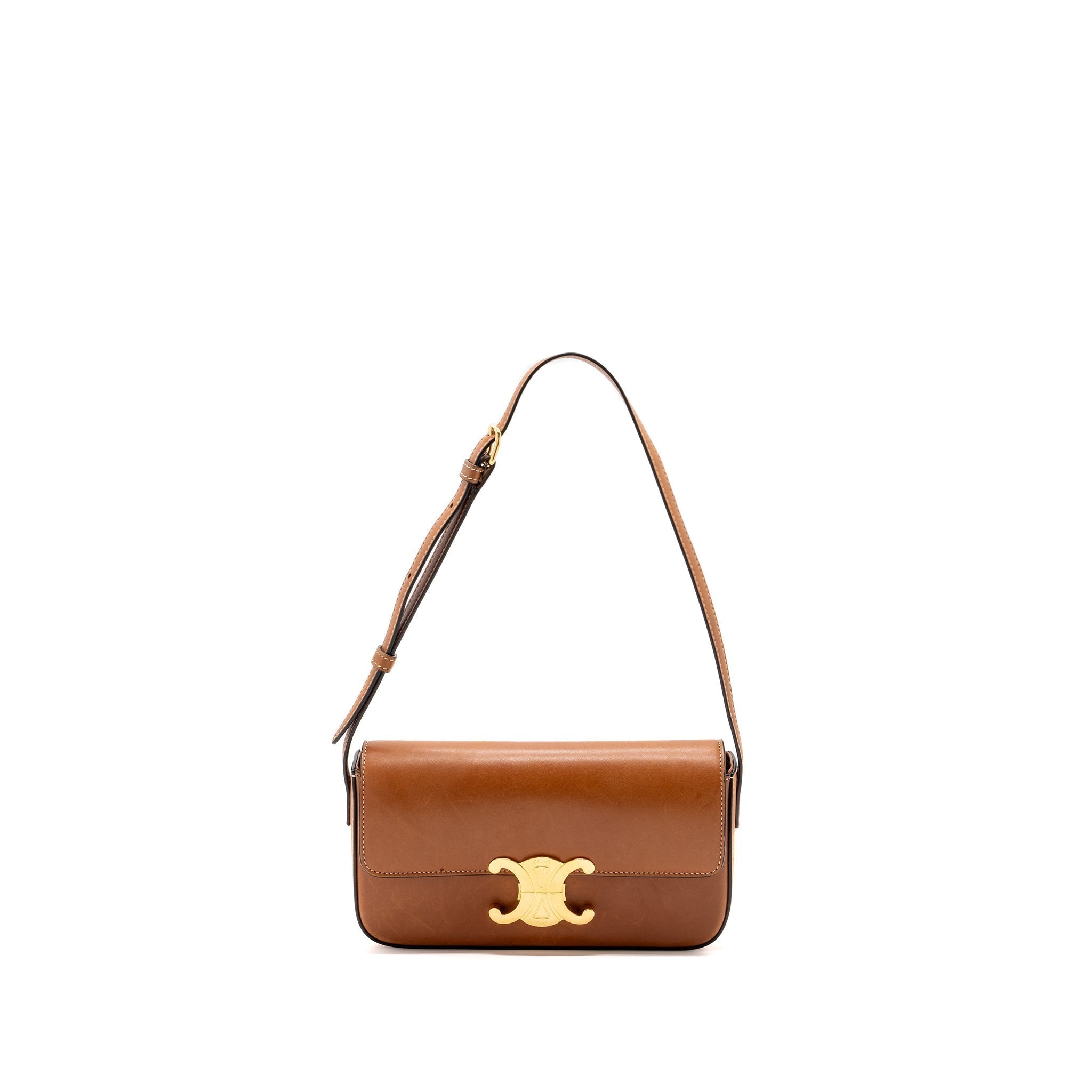 celine-triomphe-shoulder-bag-natural-calfskin-tan-ghw