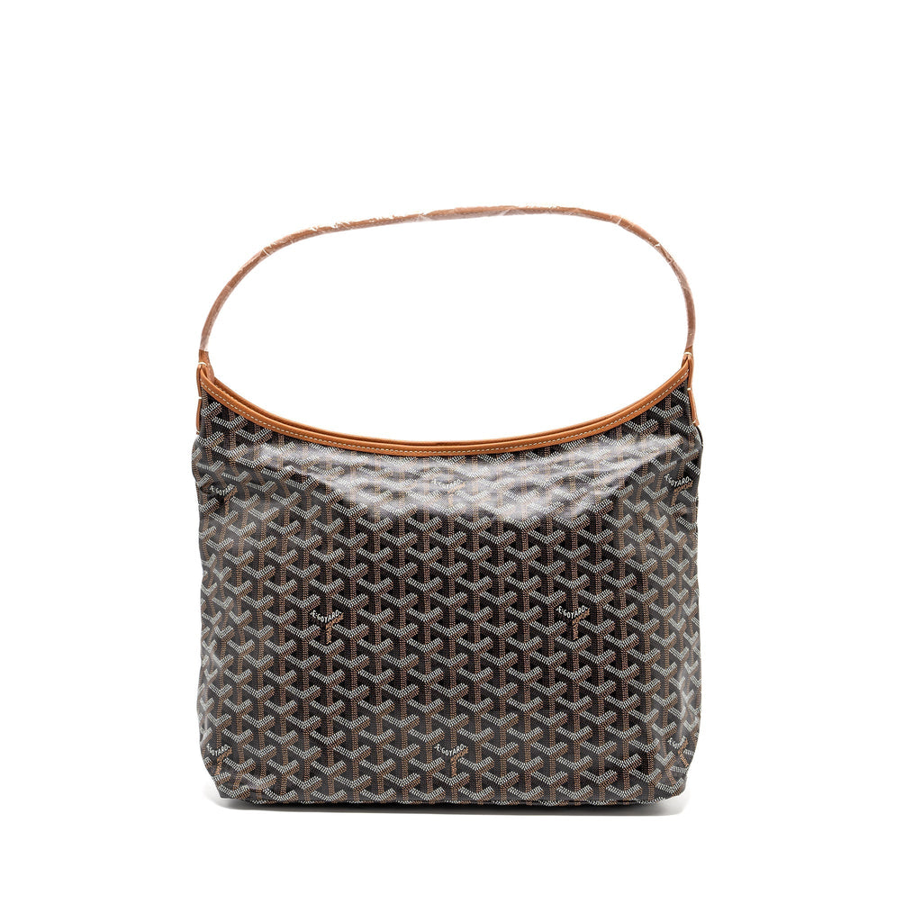 goyard-boheme-hobo-bag-canvas-calfskin-black-brown-shw-1