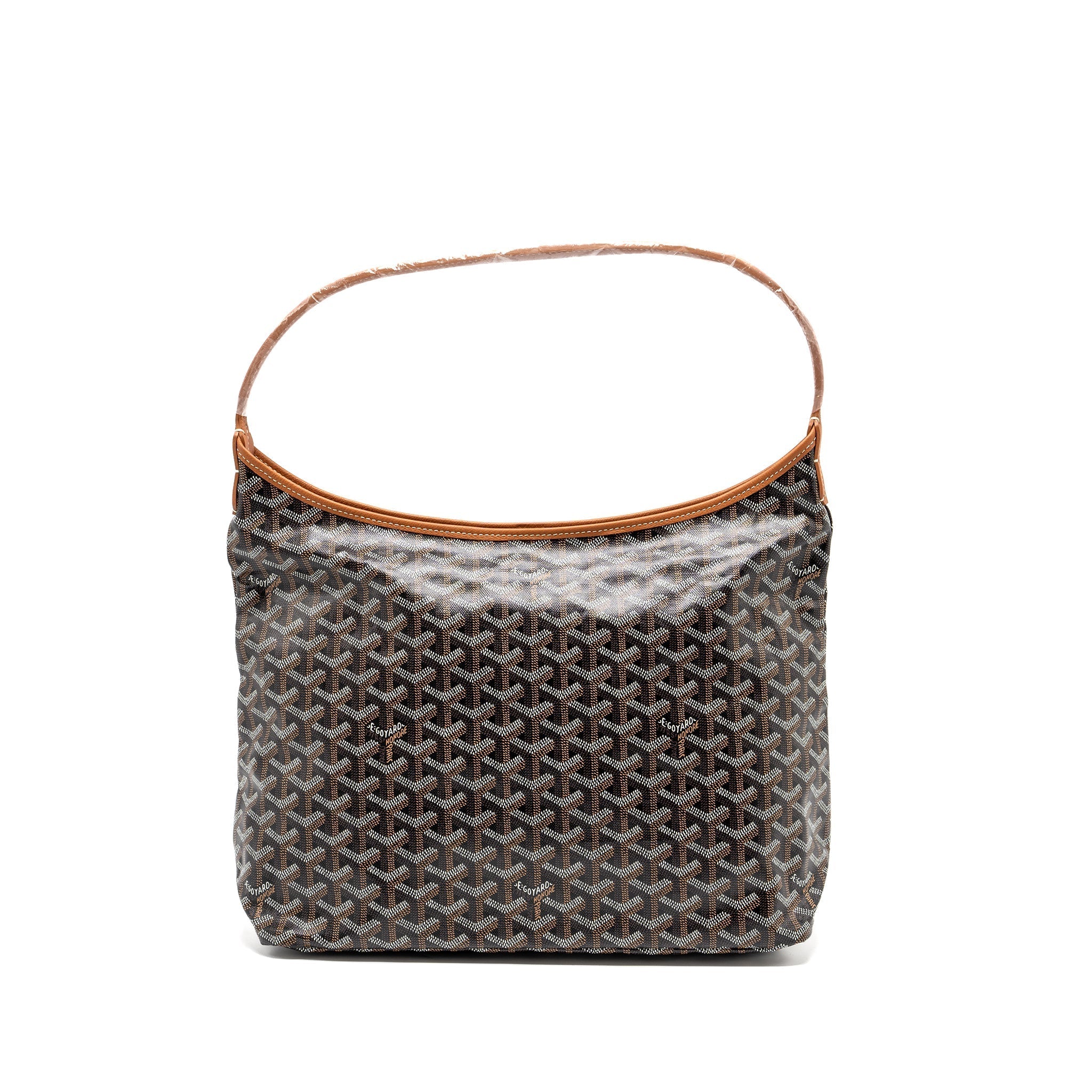 goyard-boheme-hobo-bag-canvas-calfskin-black-brown-shw-1