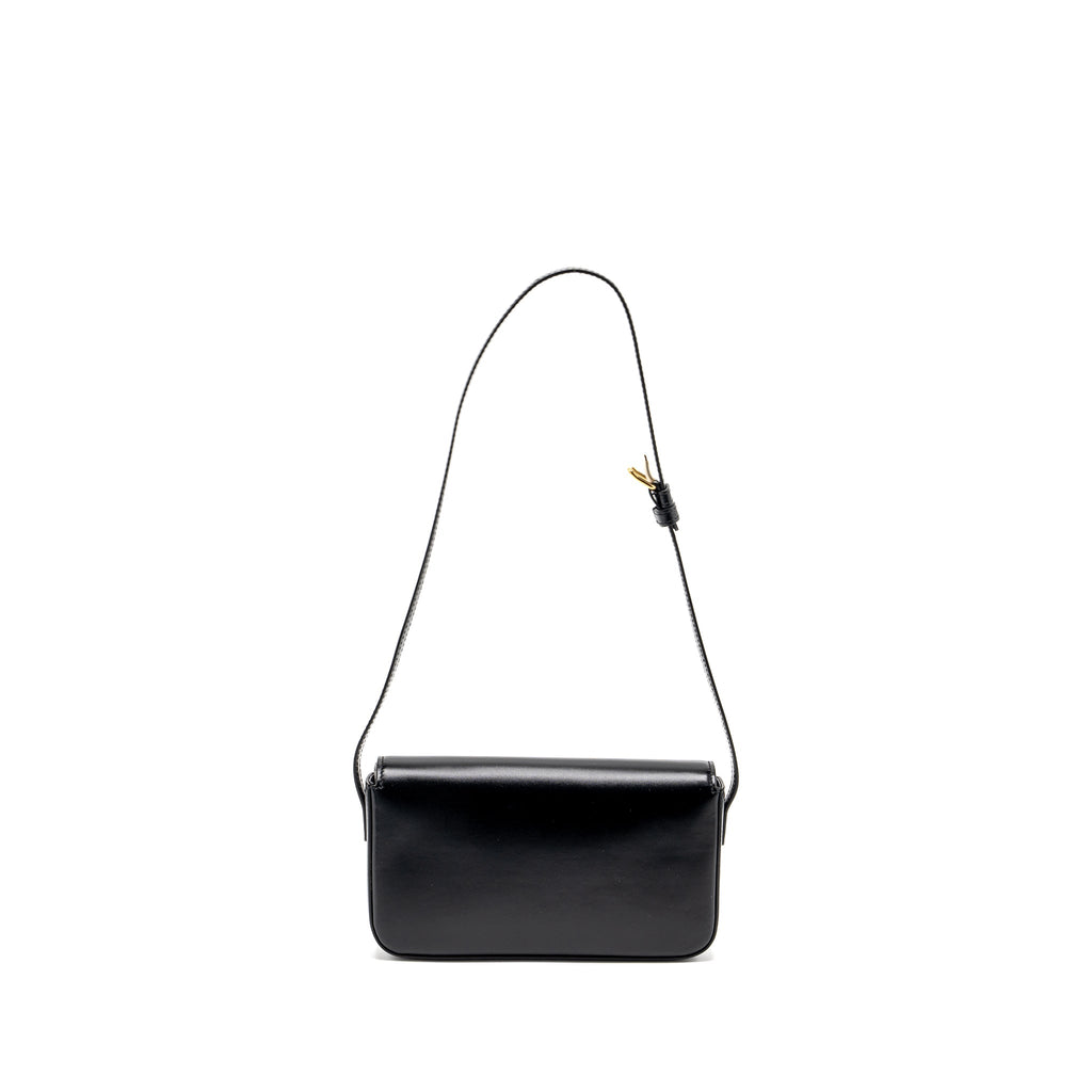 celine-triomphe-shoulder-bag-calfskin-black-ghw-1