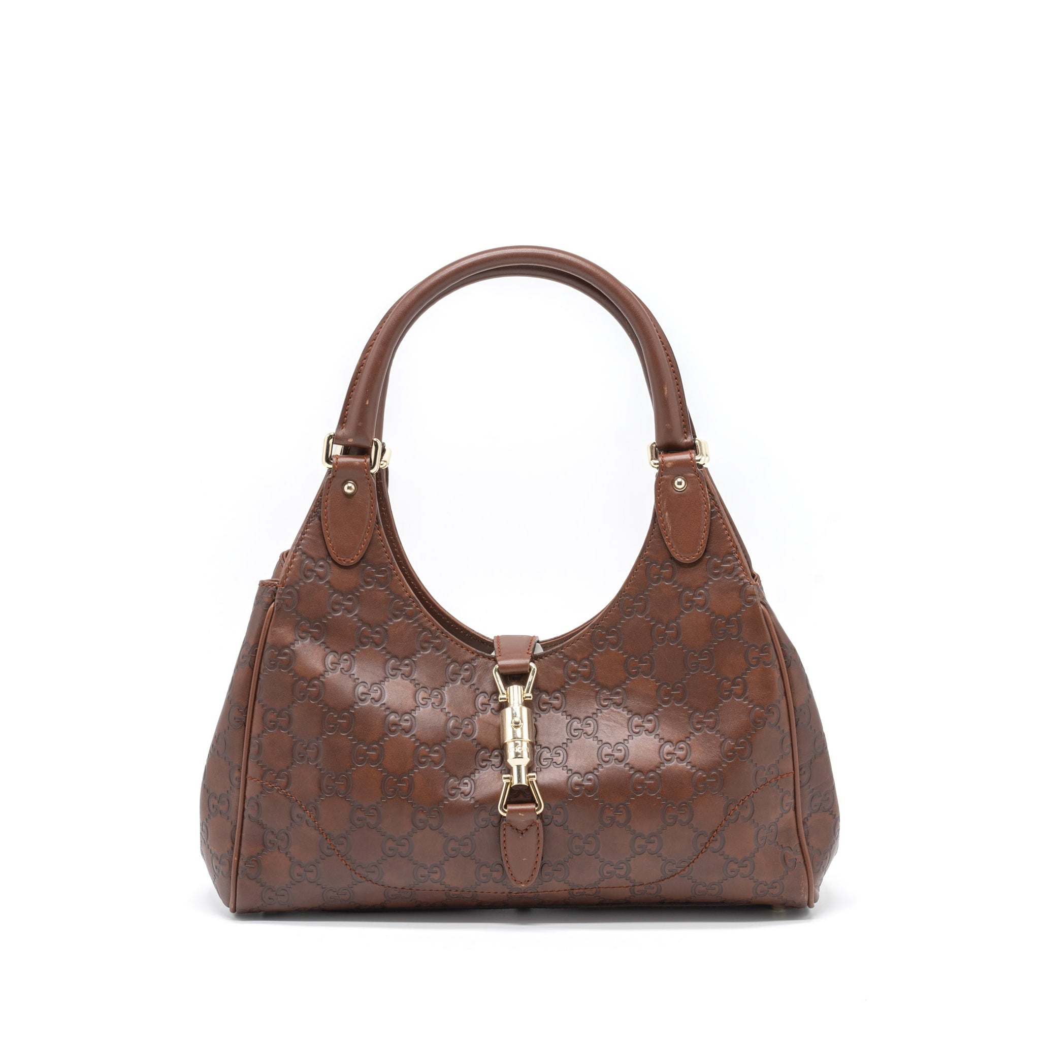 gucci-vintage-jackie-bag-gg-supreme-calfskin-brown-ghw