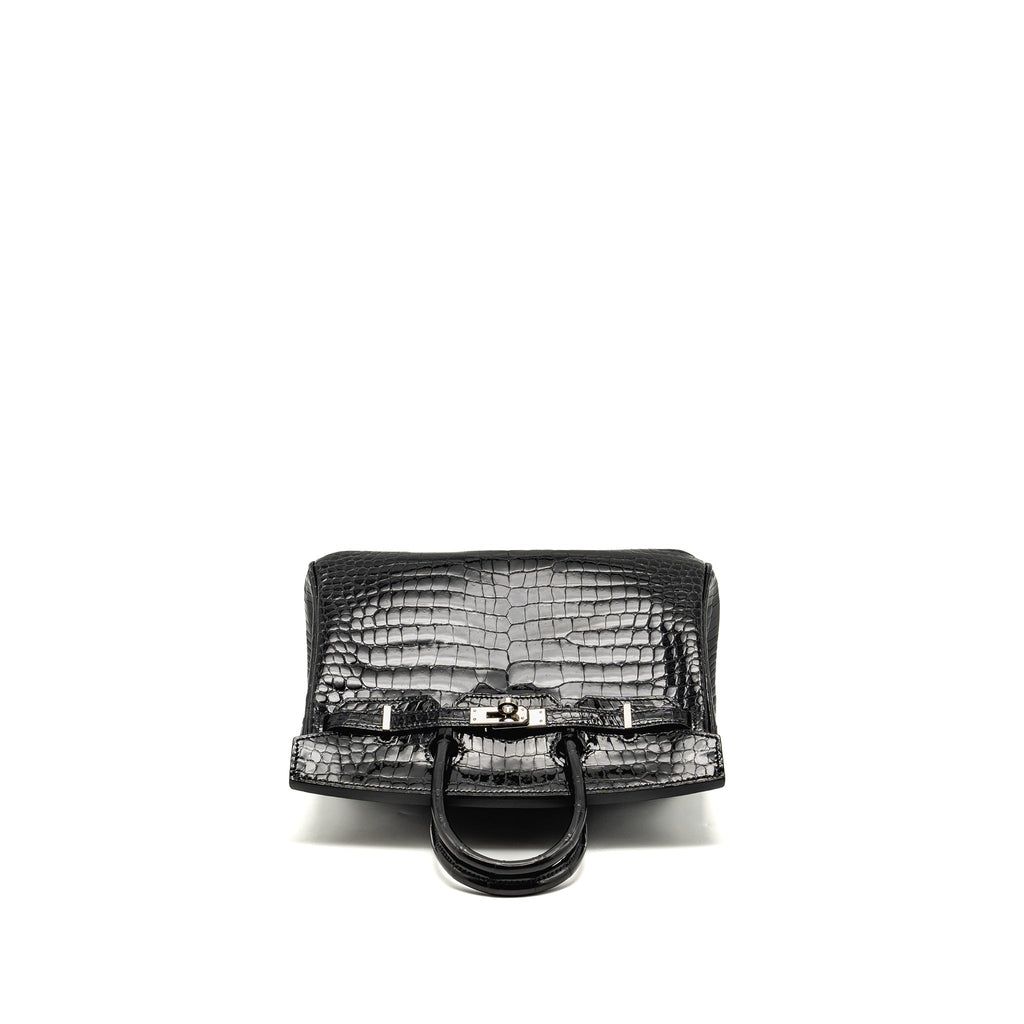 hermes-birkin-25-shiny-crocodile-porosus-black-shw-stamp-z