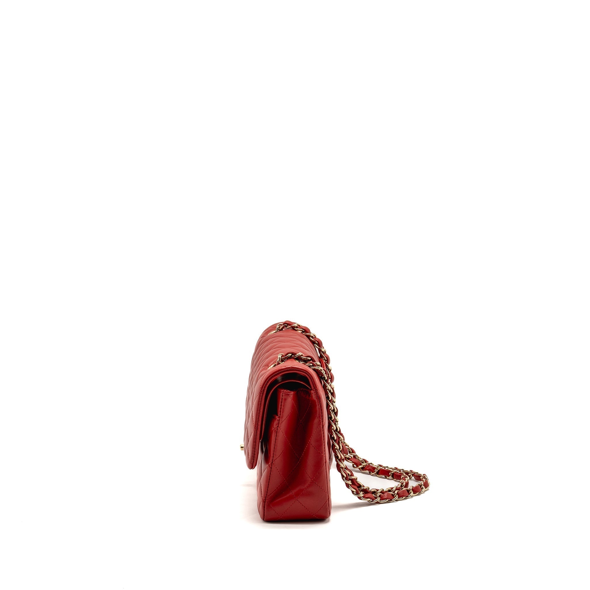 chanel-medium-classic-double-flap-bag-lambskin-red-lghw