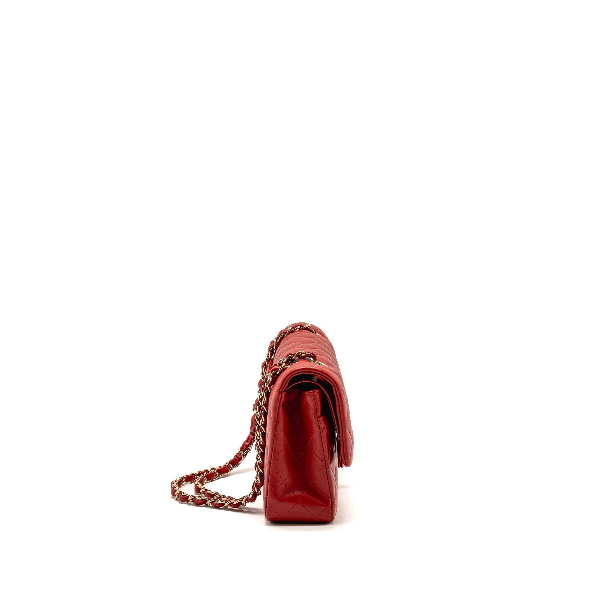 chanel-medium-classic-double-flap-bag-lambskin-red-lghw