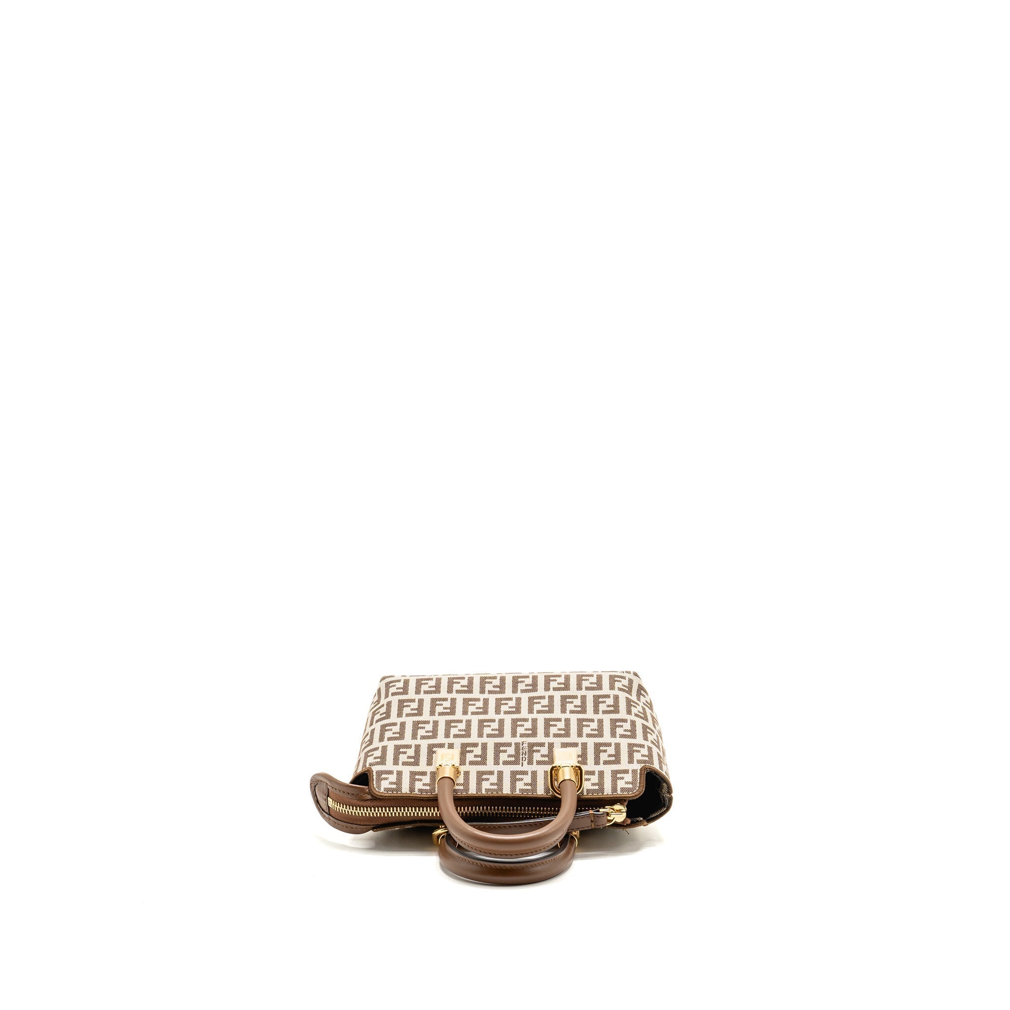 fendi-by-the-way-mini-bag-ff-canvas-leather-brown-cream-ghw