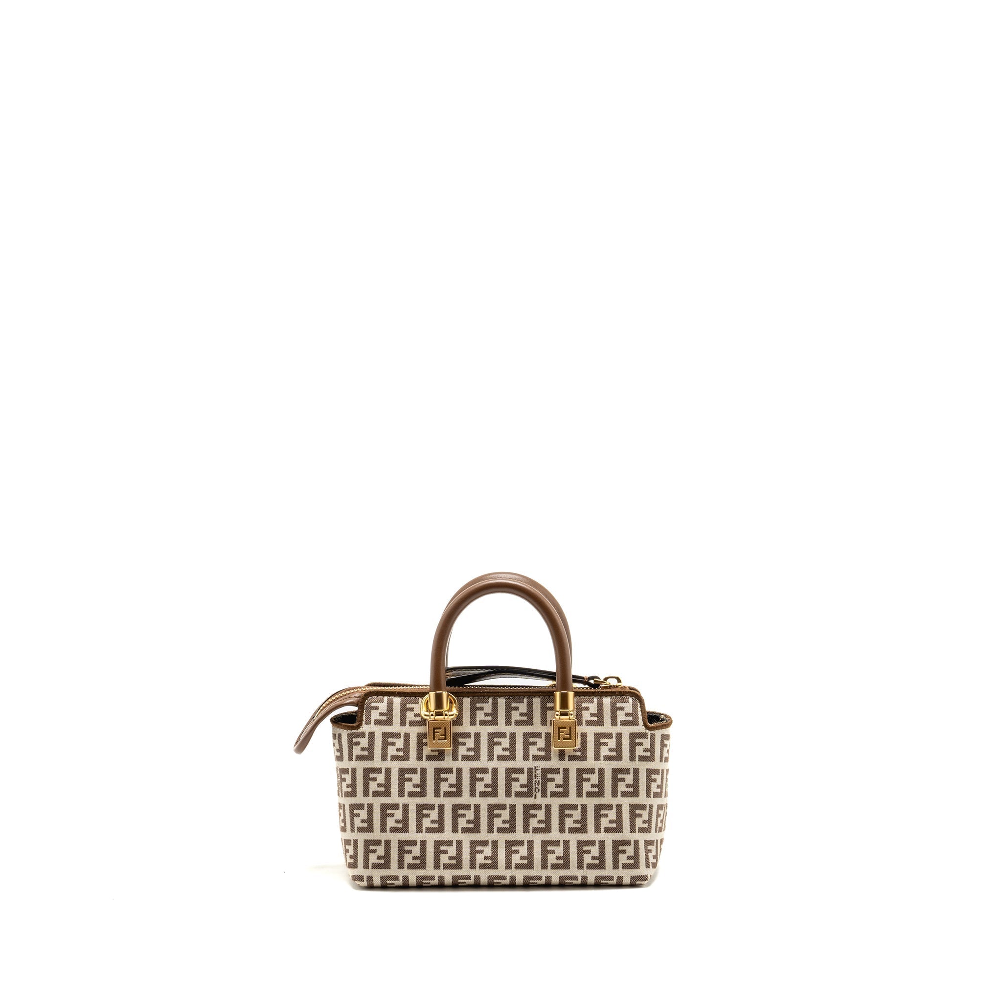 fendi-by-the-way-mini-bag-ff-canvas-leather-brown-cream-ghw