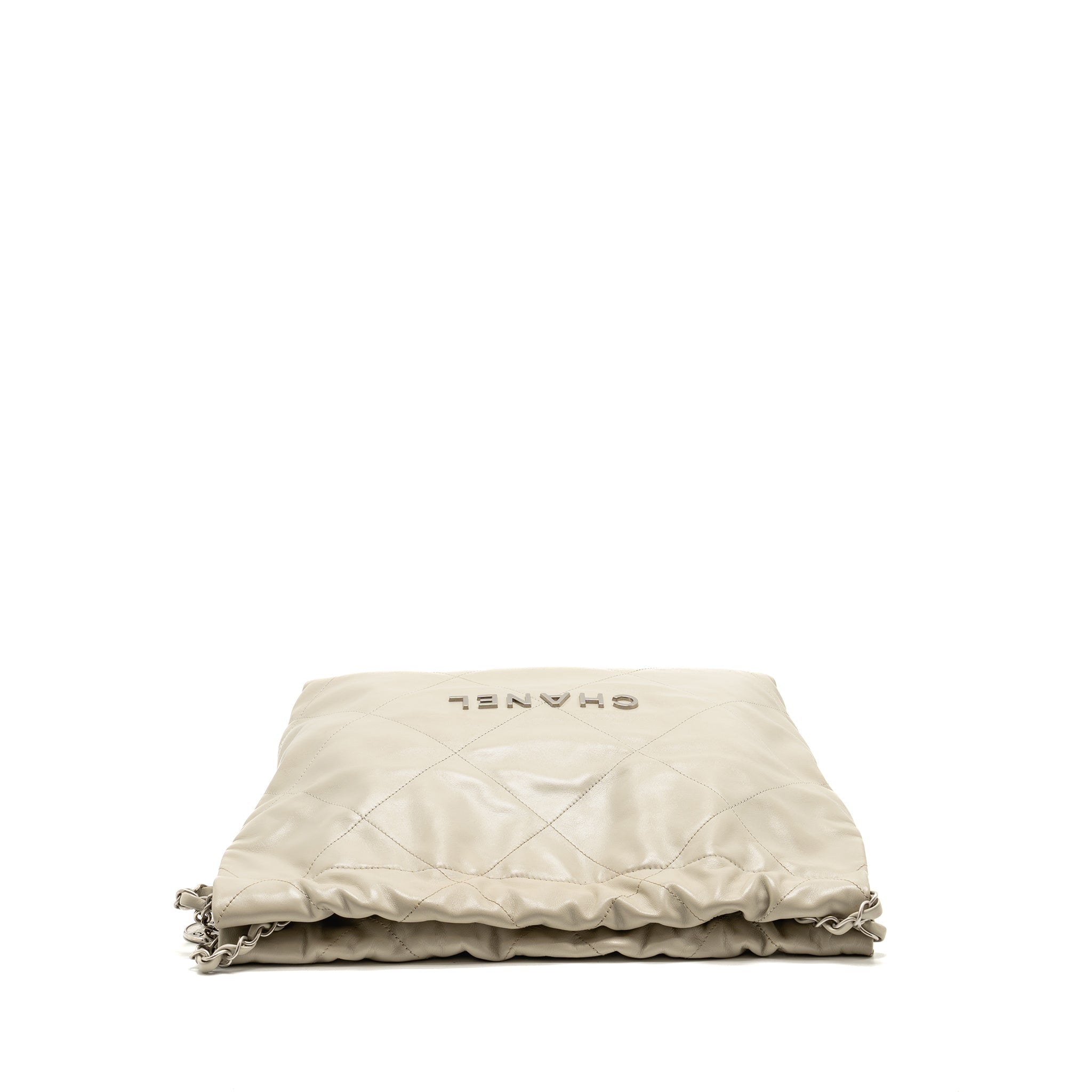 chanel-small-22-shiny-calfskin-light-grey-shw-microchip