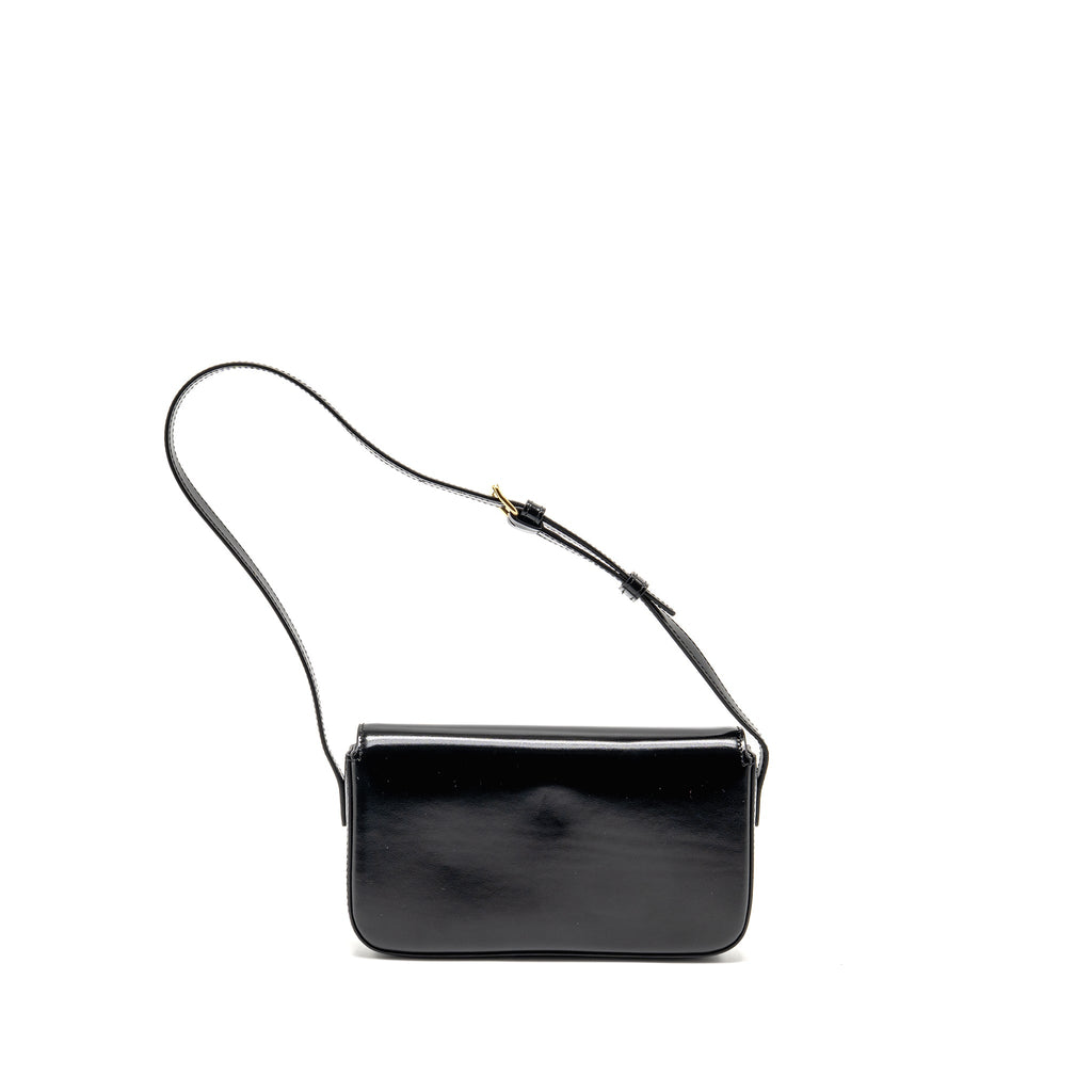 celine-triomphe-shoulder-bag-shiny-calfskin-black-ghw-2