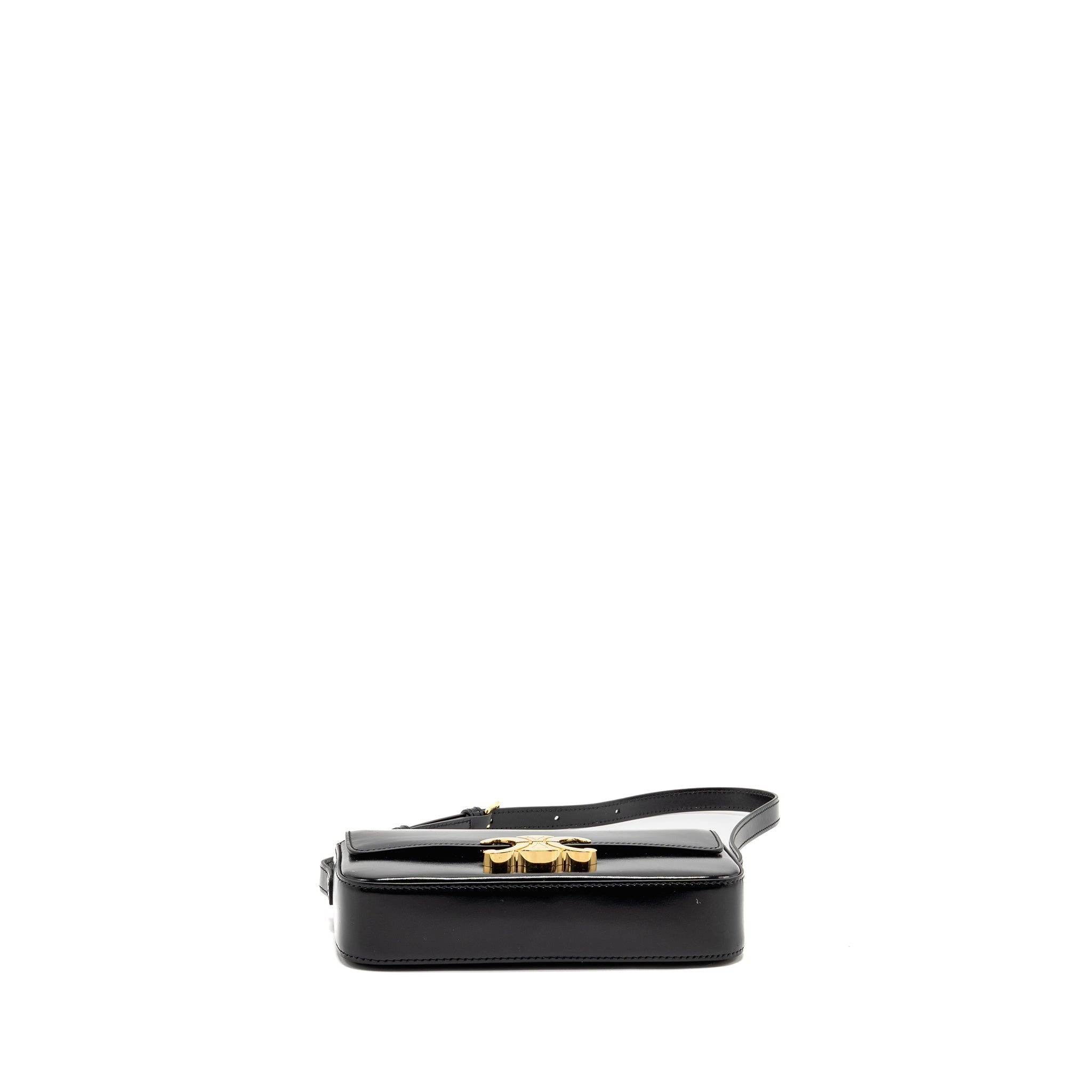 celine-triomphe-shoulder-bag-shiny-calfskin-black-ghw-2