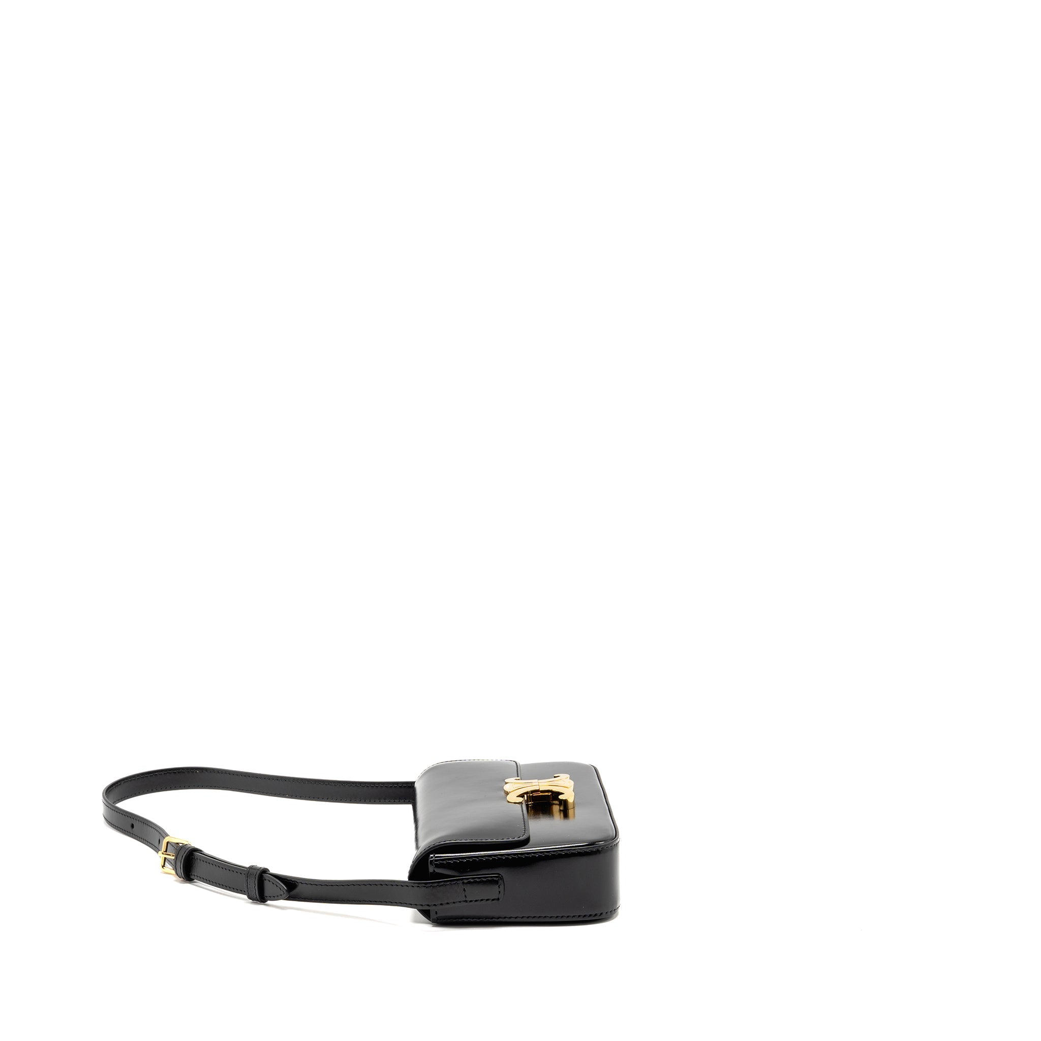 celine-triomphe-shoulder-bag-shiny-calfskin-black-ghw-2