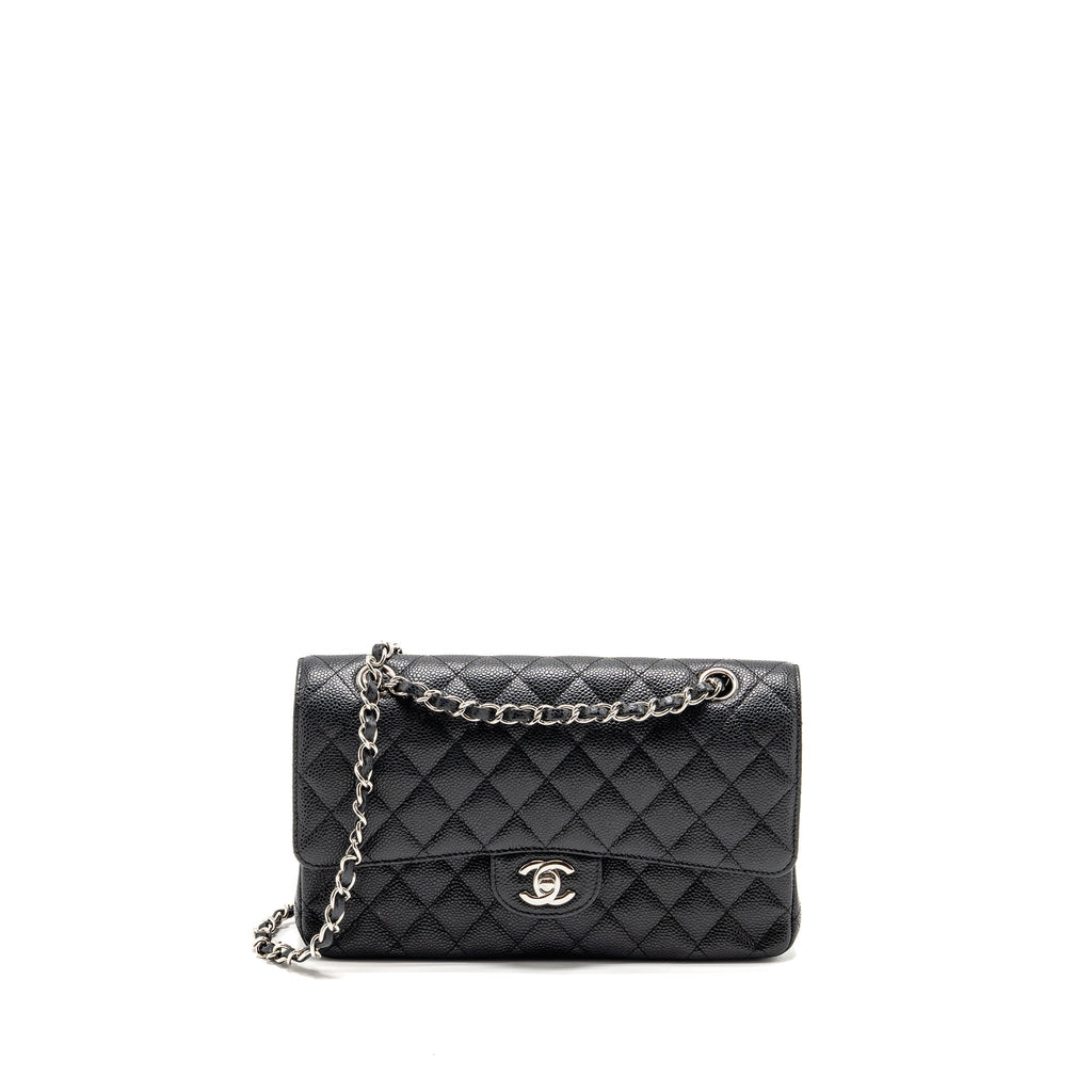 chanel-medium-classic-double-flap-bag-caviar-black-shw-13