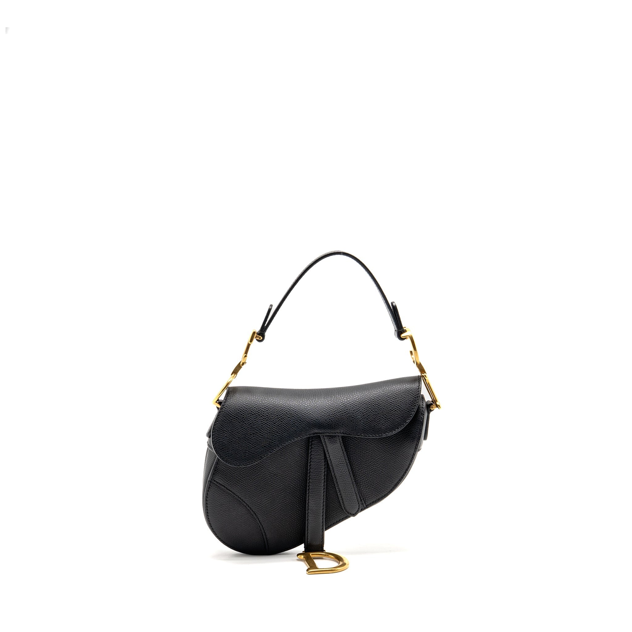 dior-mini-saddle-grained-calfskin-black-ghw