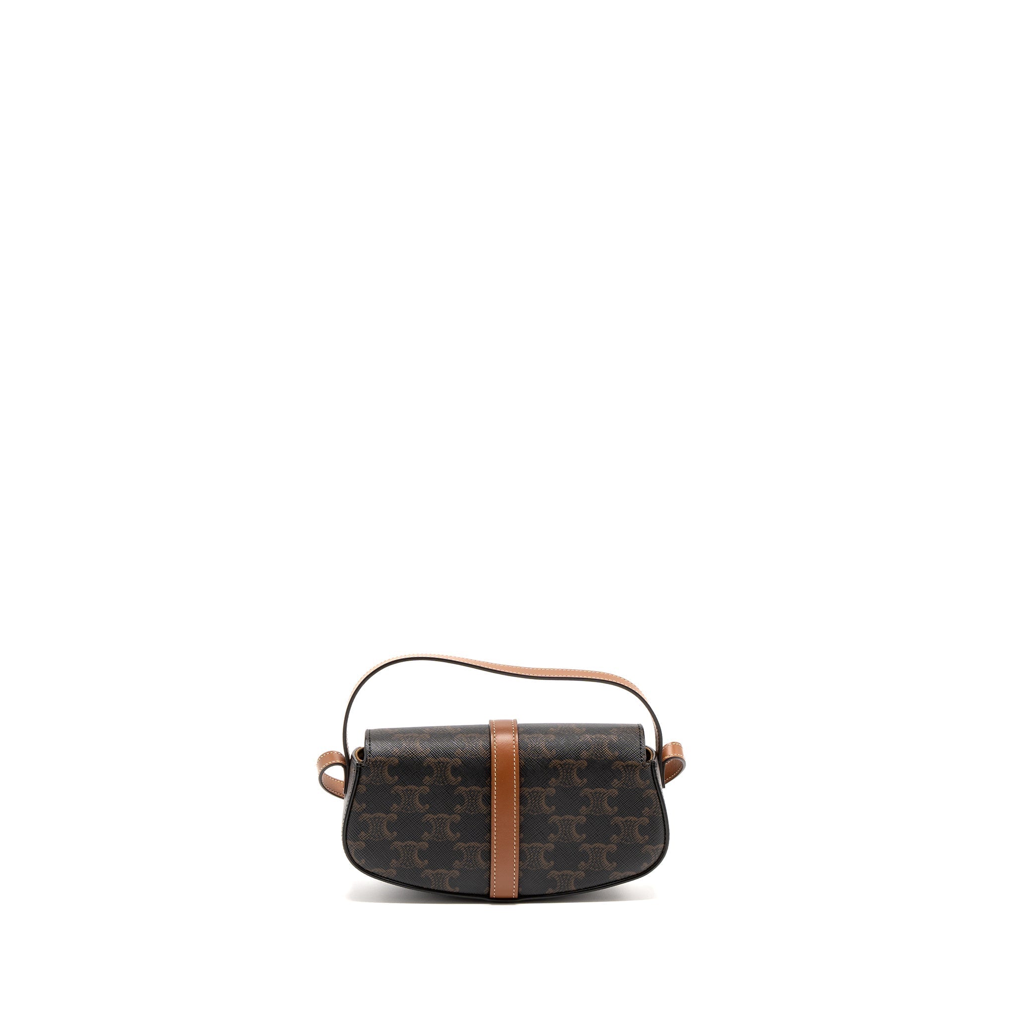 celine-clutch-on-strap-tabou-calfskin-triomphe-canvas-tan-ghw