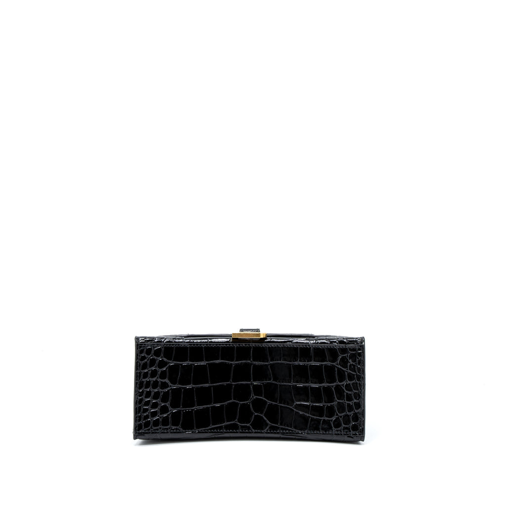 balenciaga-hourglass-small-handbag-croc-embossed-calfskin-black-ghw