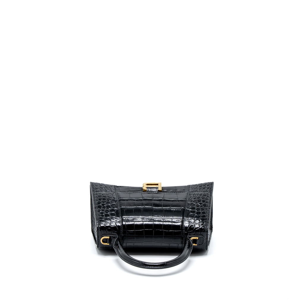 balenciaga-hourglass-small-handbag-croc-embossed-calfskin-black-ghw
