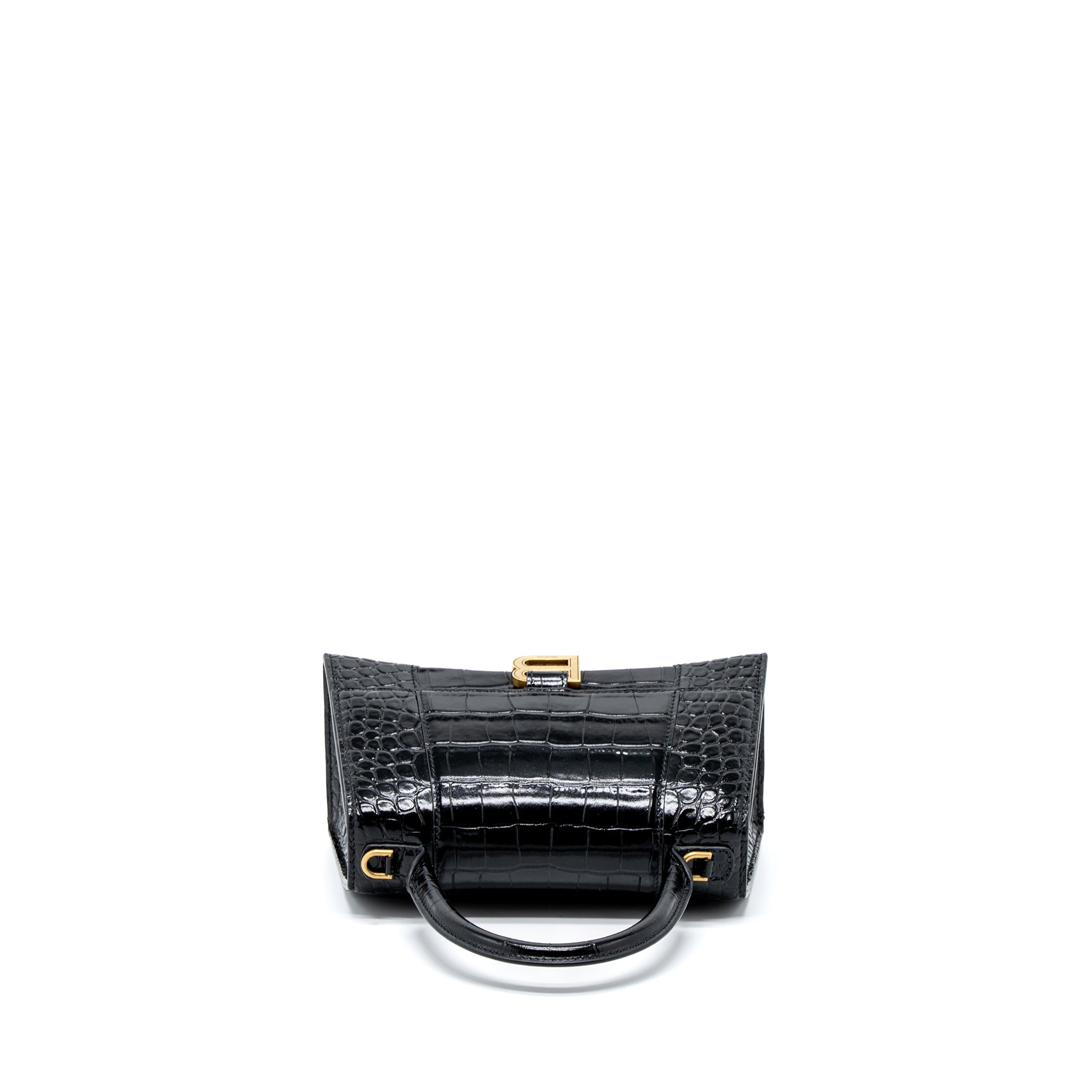 balenciaga-hourglass-small-handbag-croc-embossed-calfskin-black-ghw
