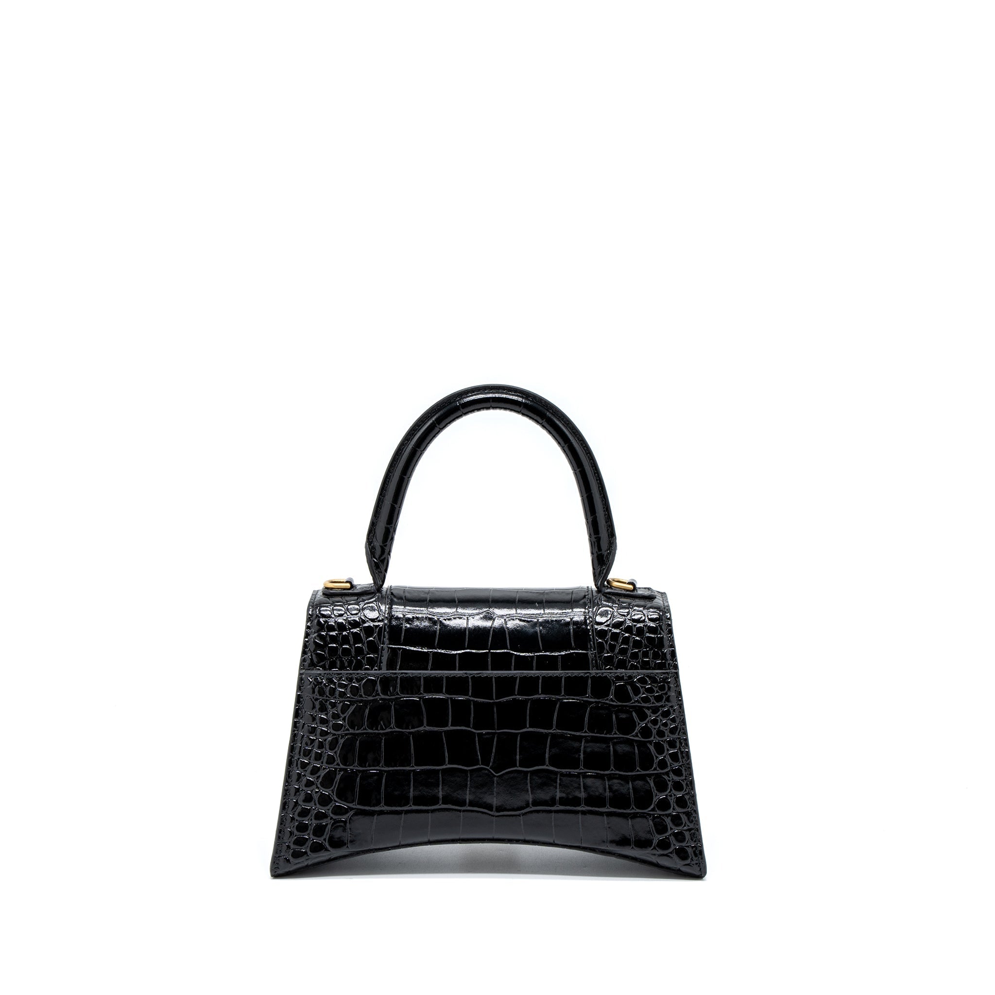 balenciaga-hourglass-small-handbag-croc-embossed-calfskin-black-ghw