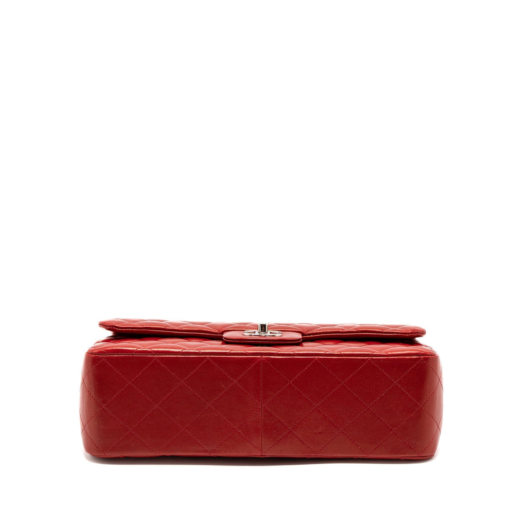 chanel-jumbo-classic-single-flap-bag-lambskin-red-shw