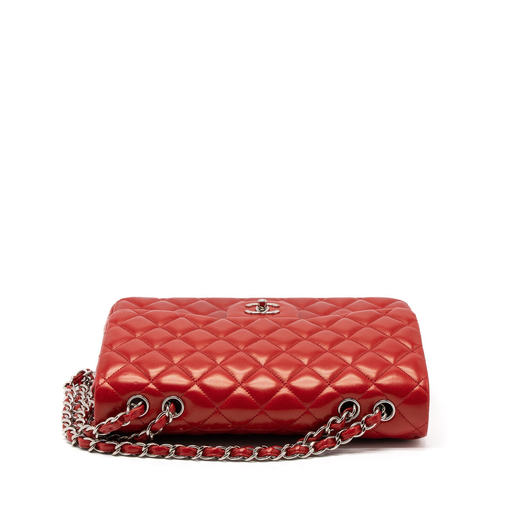 chanel-jumbo-classic-single-flap-bag-lambskin-red-shw
