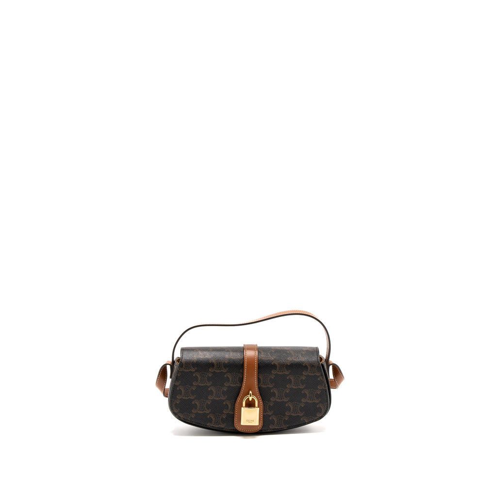 celine-clutch-on-strap-tabou-calfskin-triomphe-canvas-tan-ghw