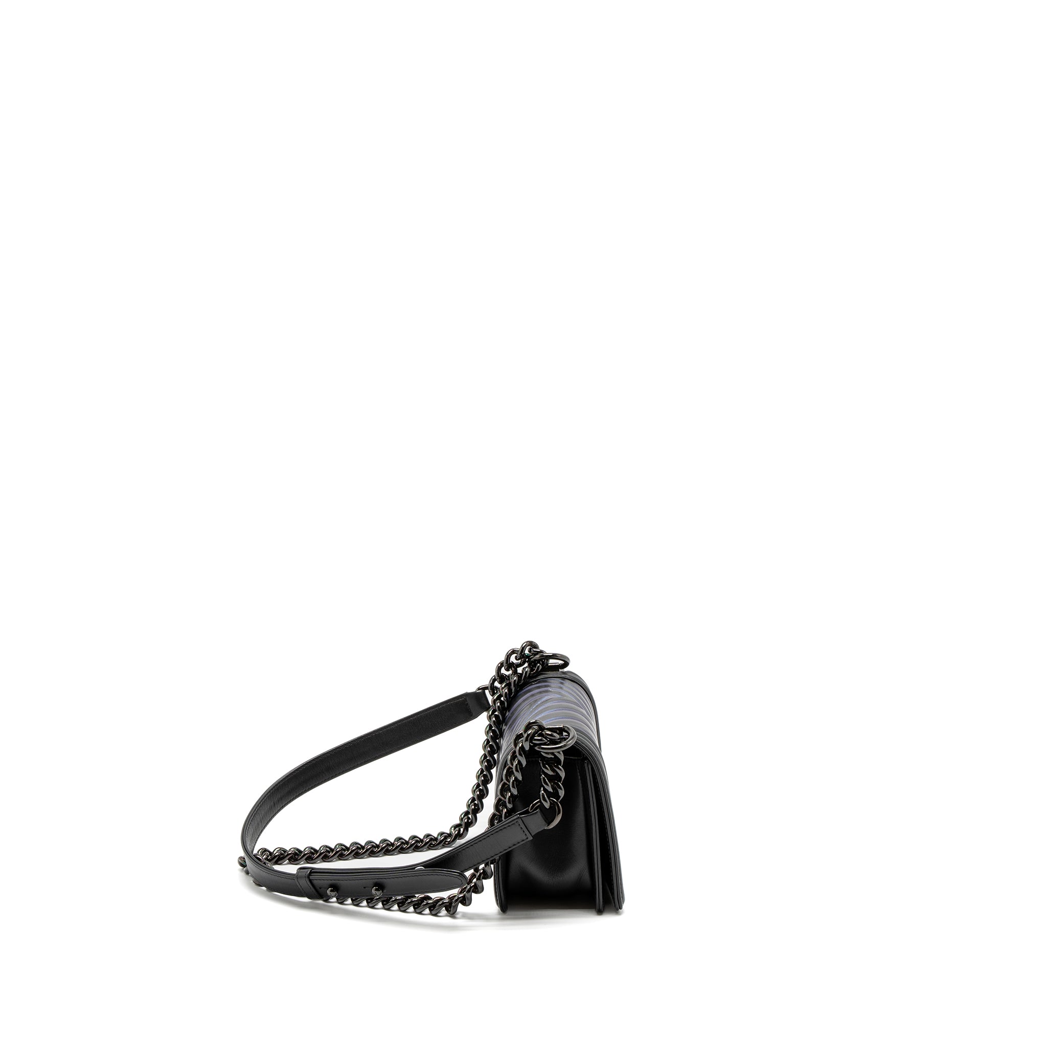 chanel-small-boy-bag-chevron-calfskin-black-iridescent-blue-black-hardware