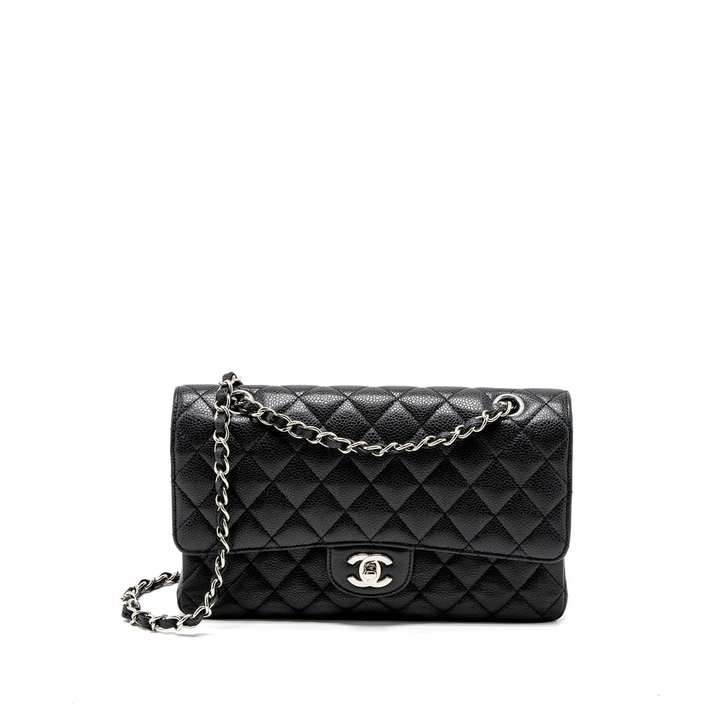 chanel-medium-classic-double-flap-bag-caviar-black-shw-2