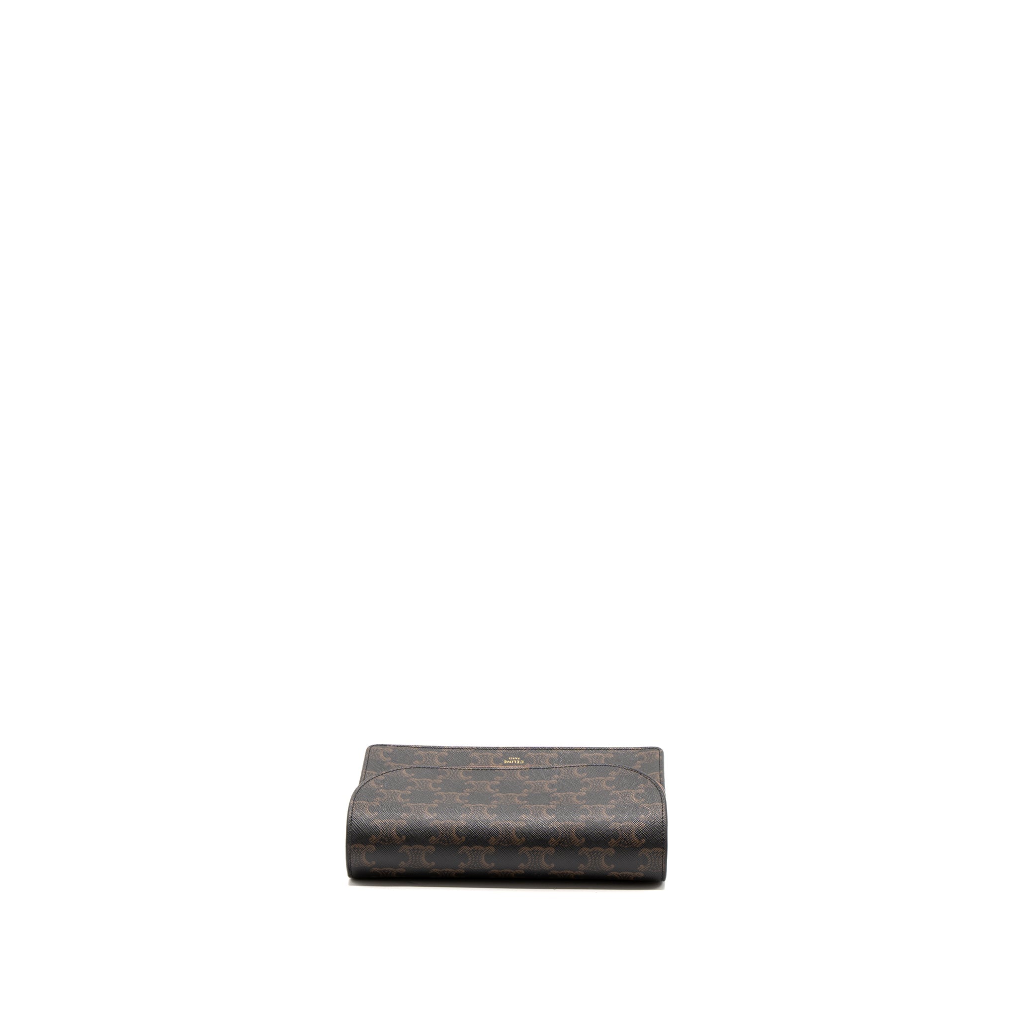 celine-wallet-on-strap-triomphe-canvas-smooth-lambskin-tan-ghw