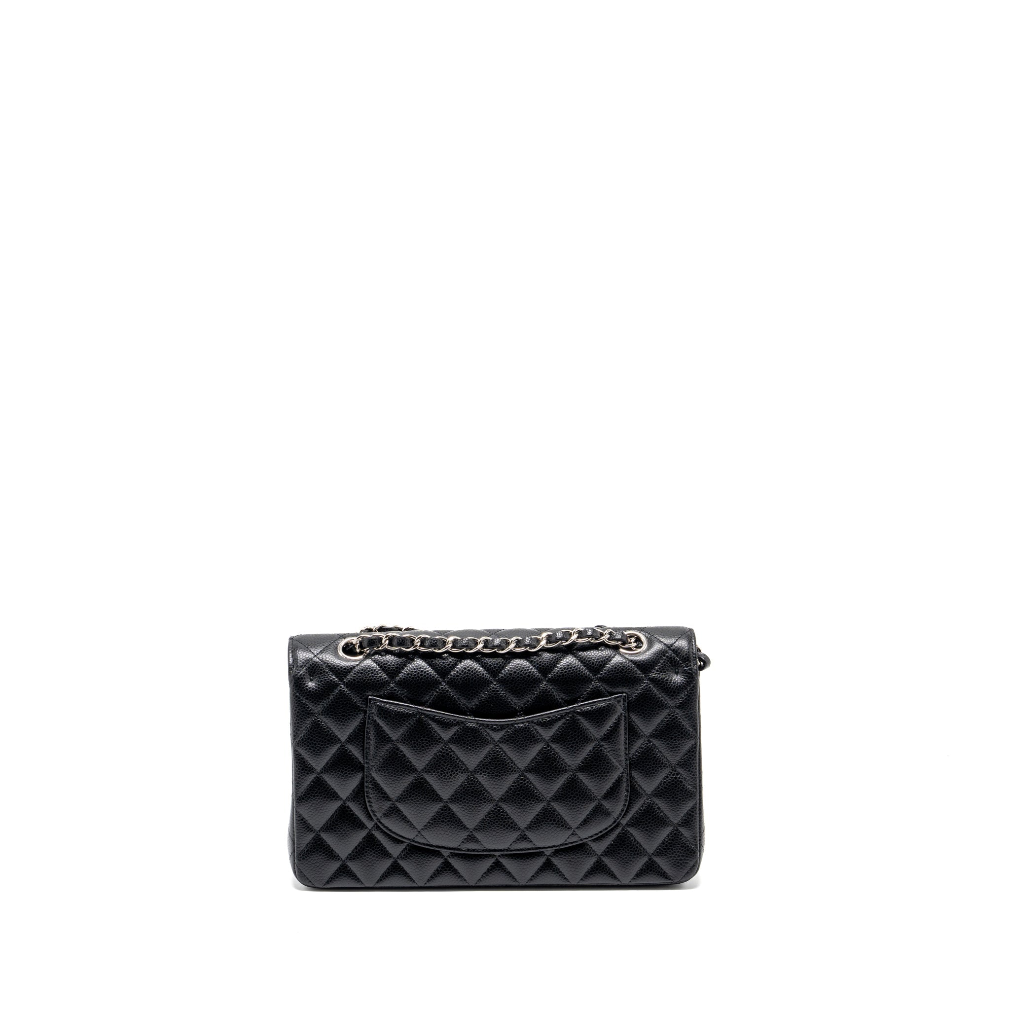 chanel-medium-classic-double-flap-bag-caviar-black-shw-7