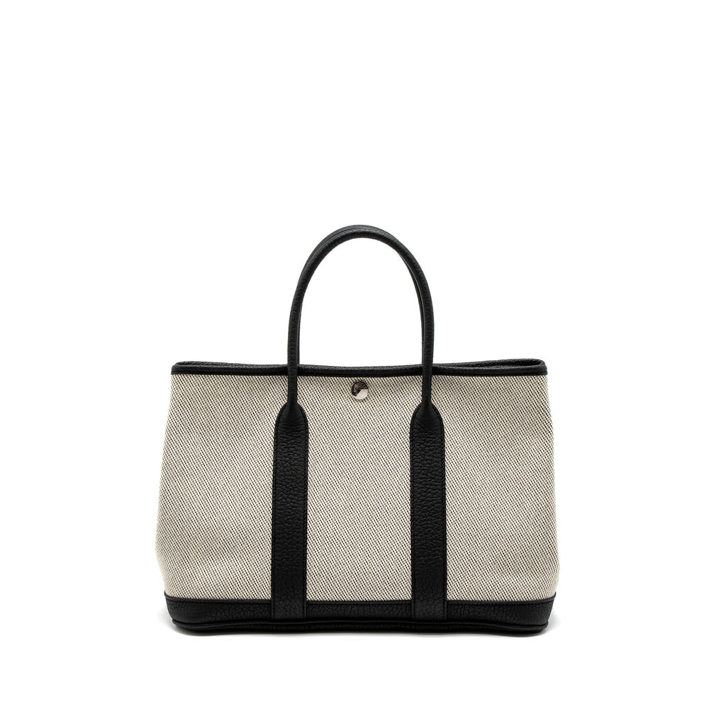 hermes-garden-party-30-canvas-negonda-ecru-black-shw-stamp-c