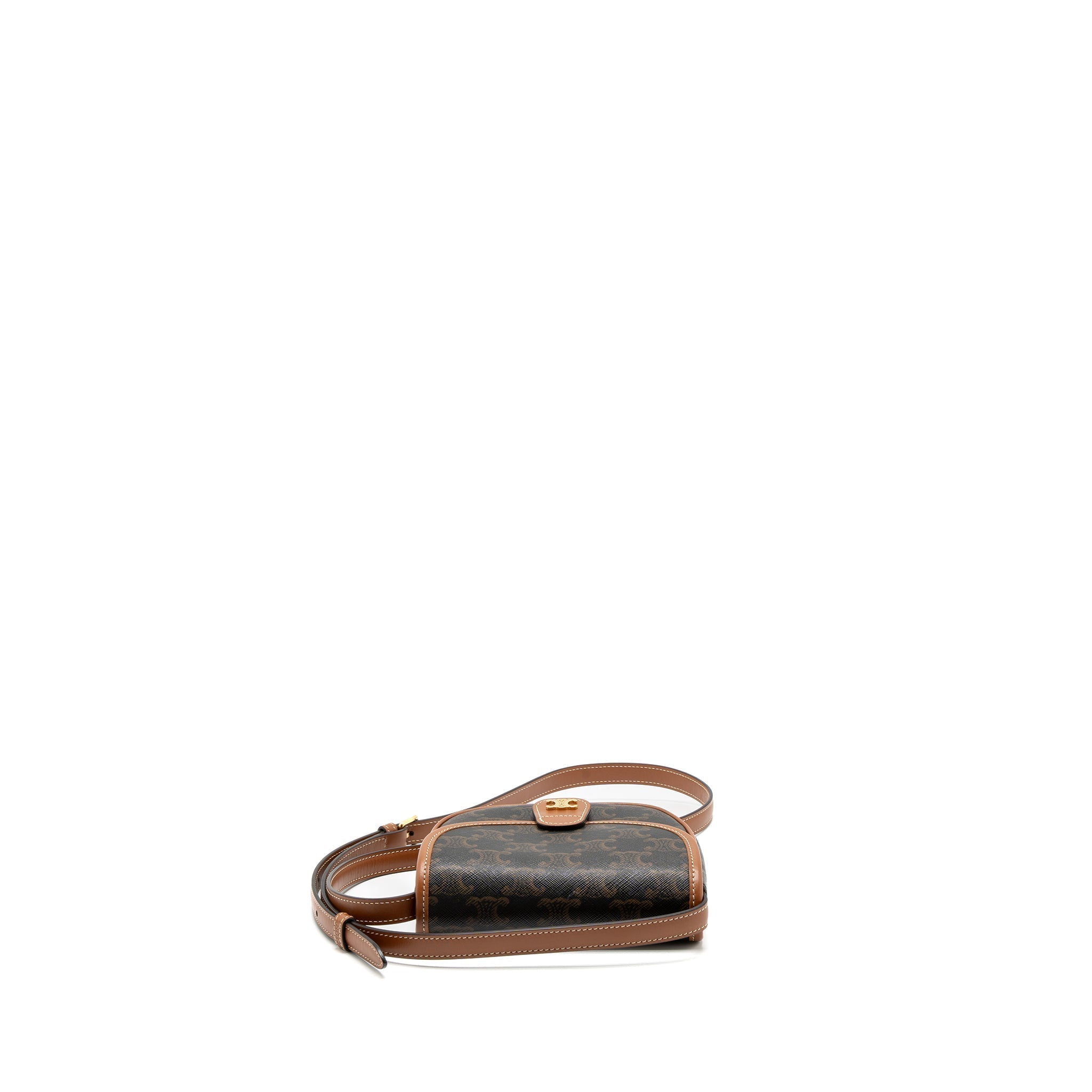 celine-mini-besace-in-triomphe-canvas-calfskin-tan-ghw