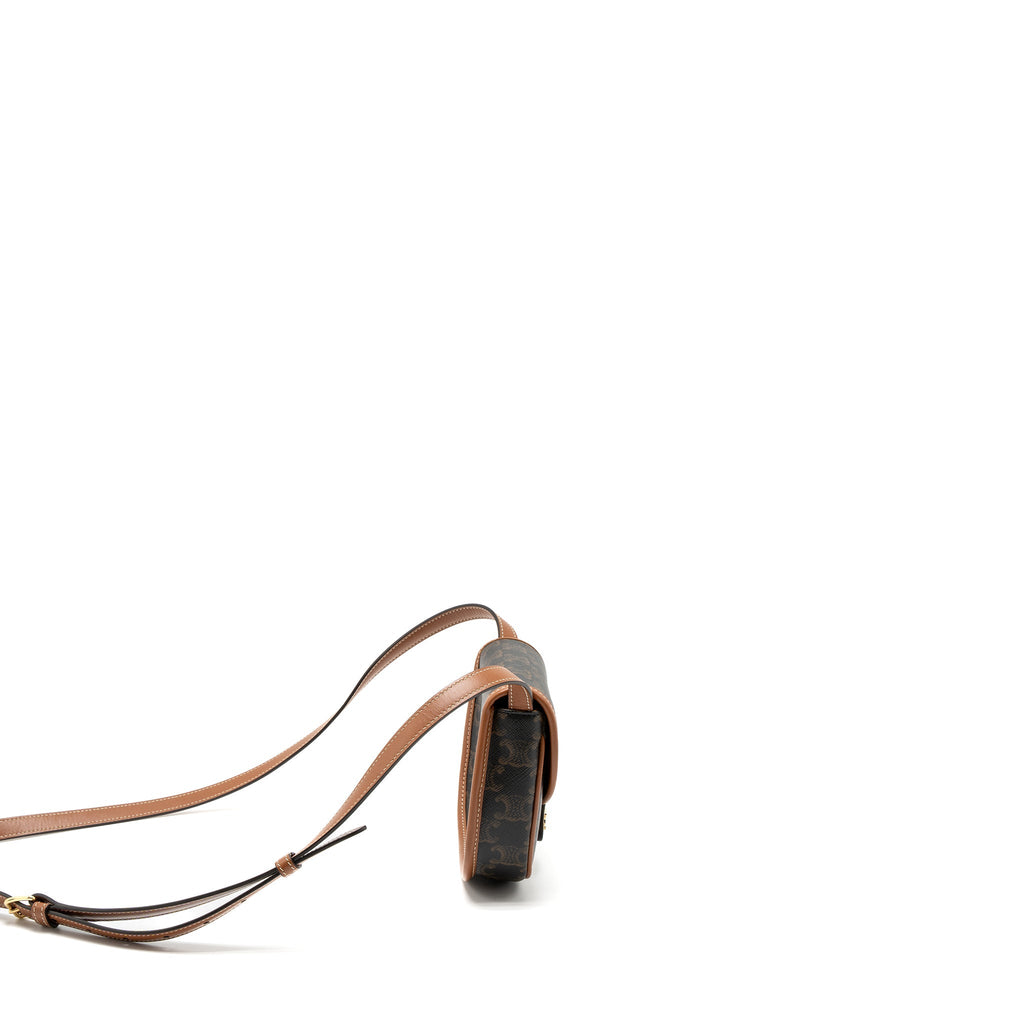 celine-mini-besace-in-triomphe-canvas-calfskin-tan-ghw