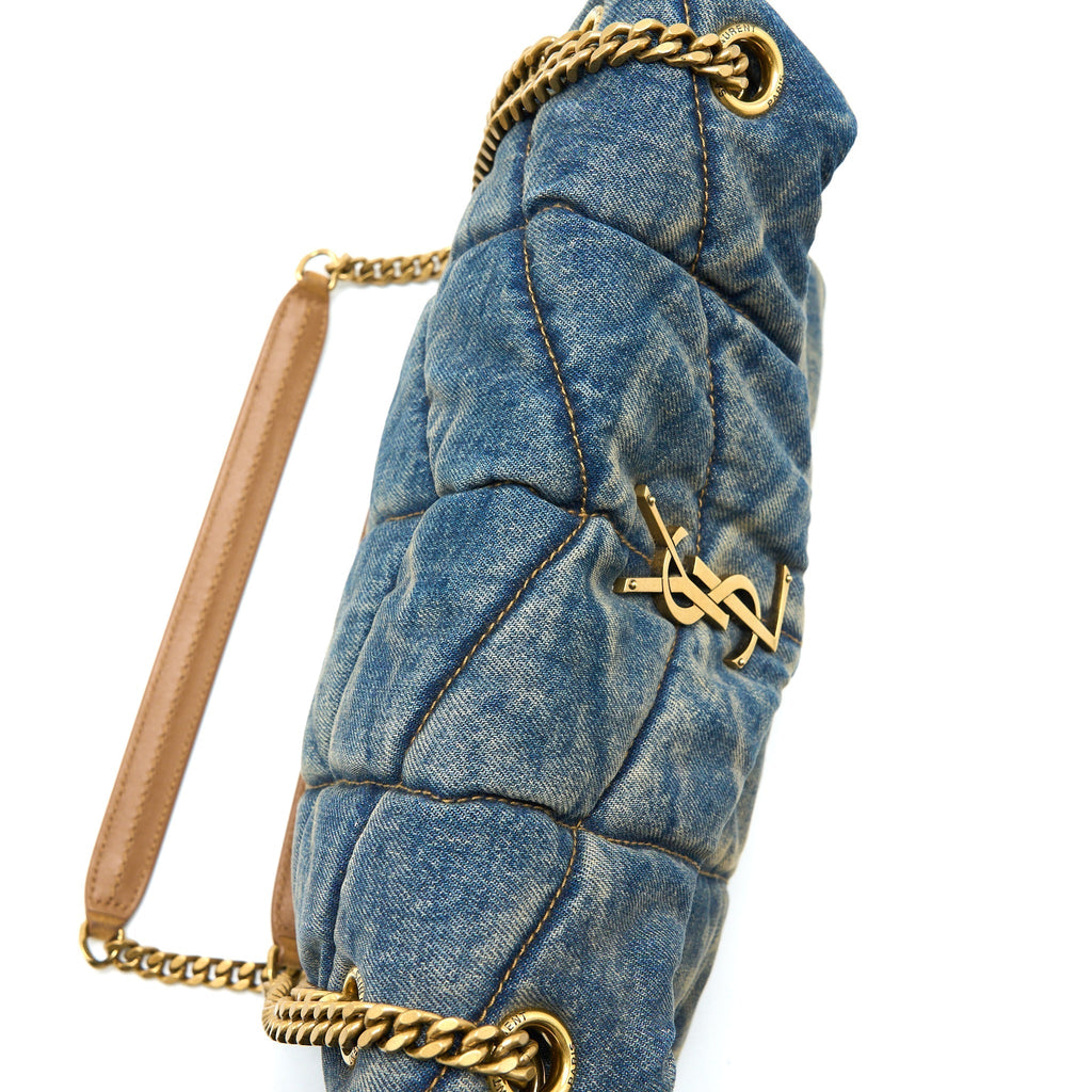 saint-laurent-small-puffer-chain-bag-denim-suede-blue-ruthenium-ghw-copy