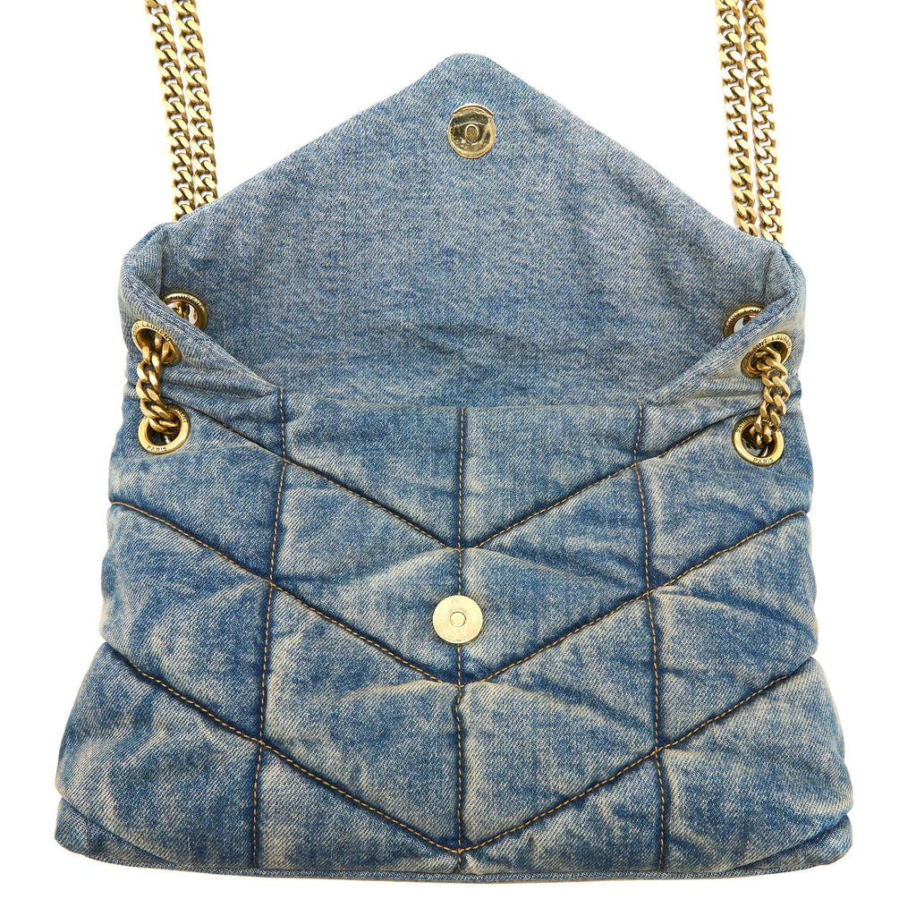 saint-laurent-small-puffer-chain-bag-denim-suede-blue-ruthenium-ghw-copy