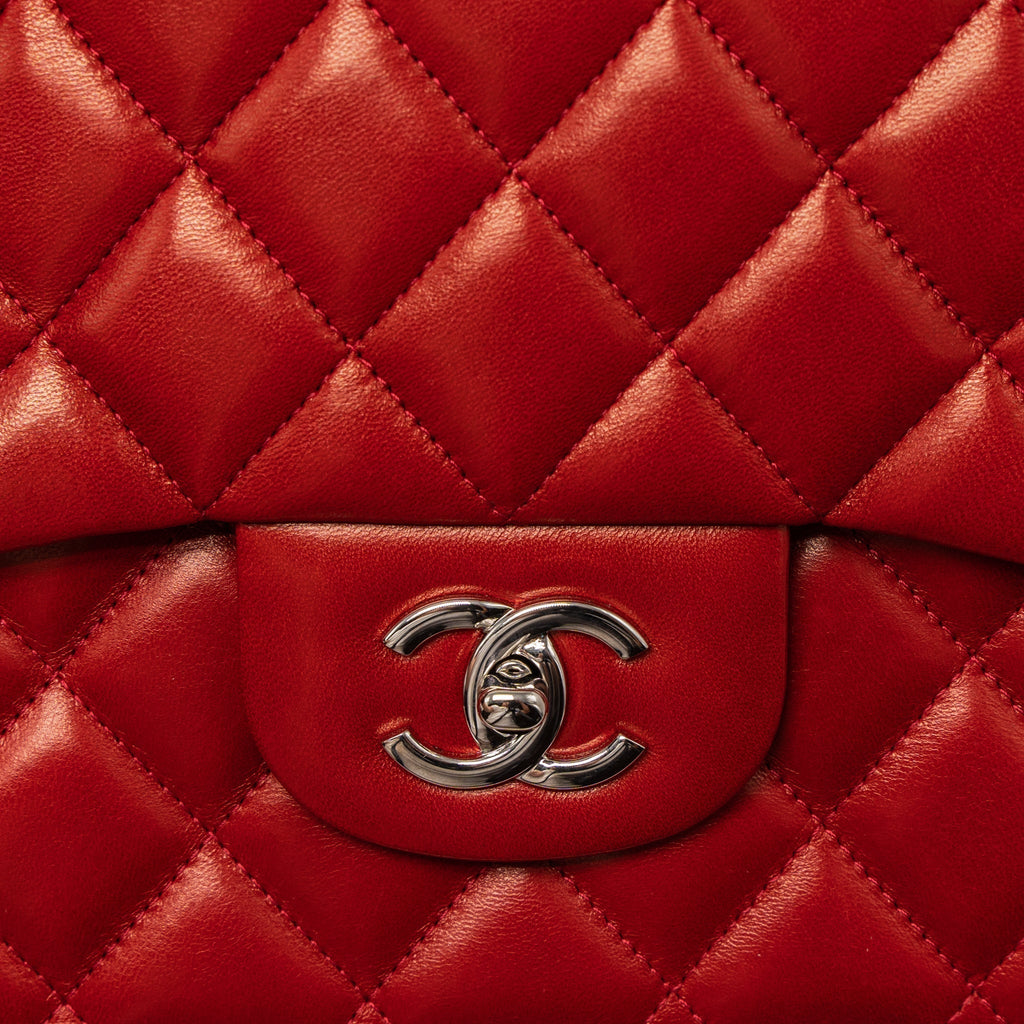 chanel-jumbo-classic-single-flap-bag-lambskin-red-shw