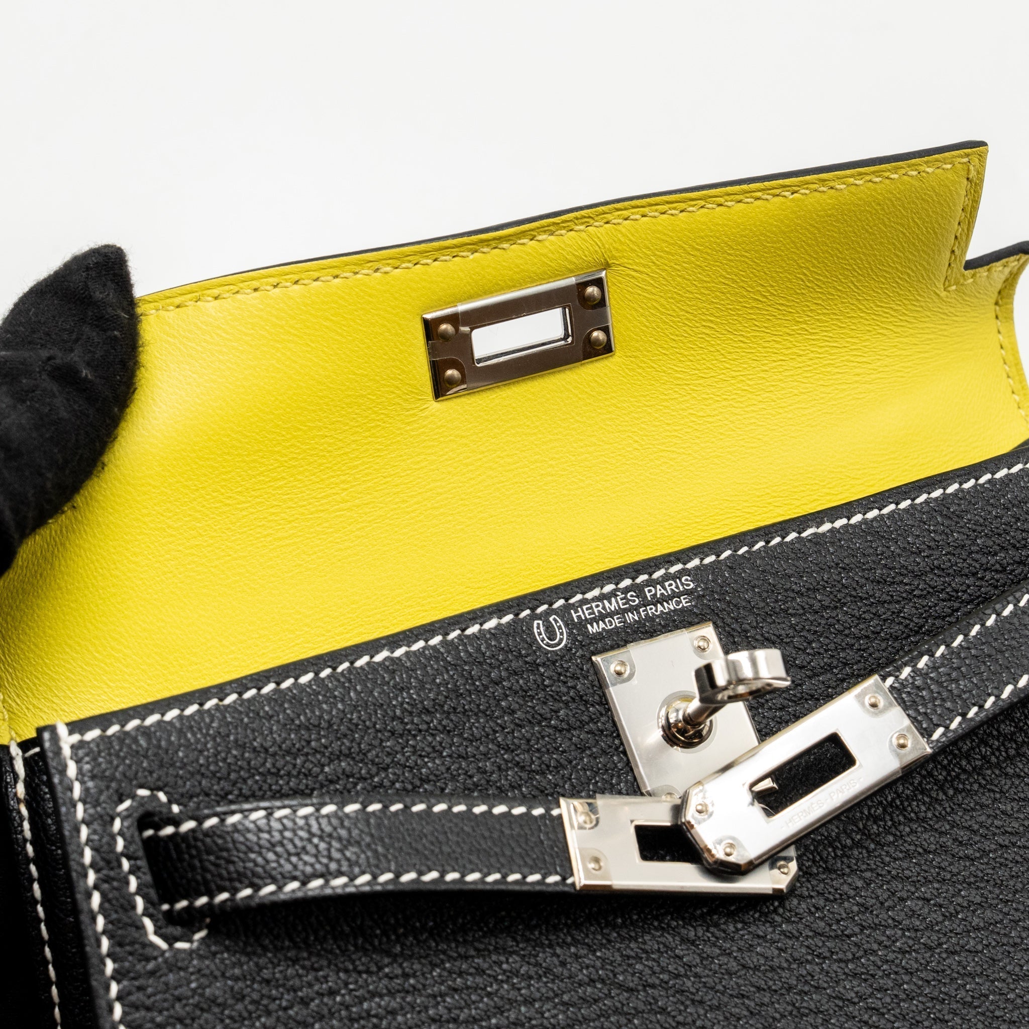 hermes-mini-kelly-ii-special-order-chevre-mysore-black-lime-shw-stamp-b