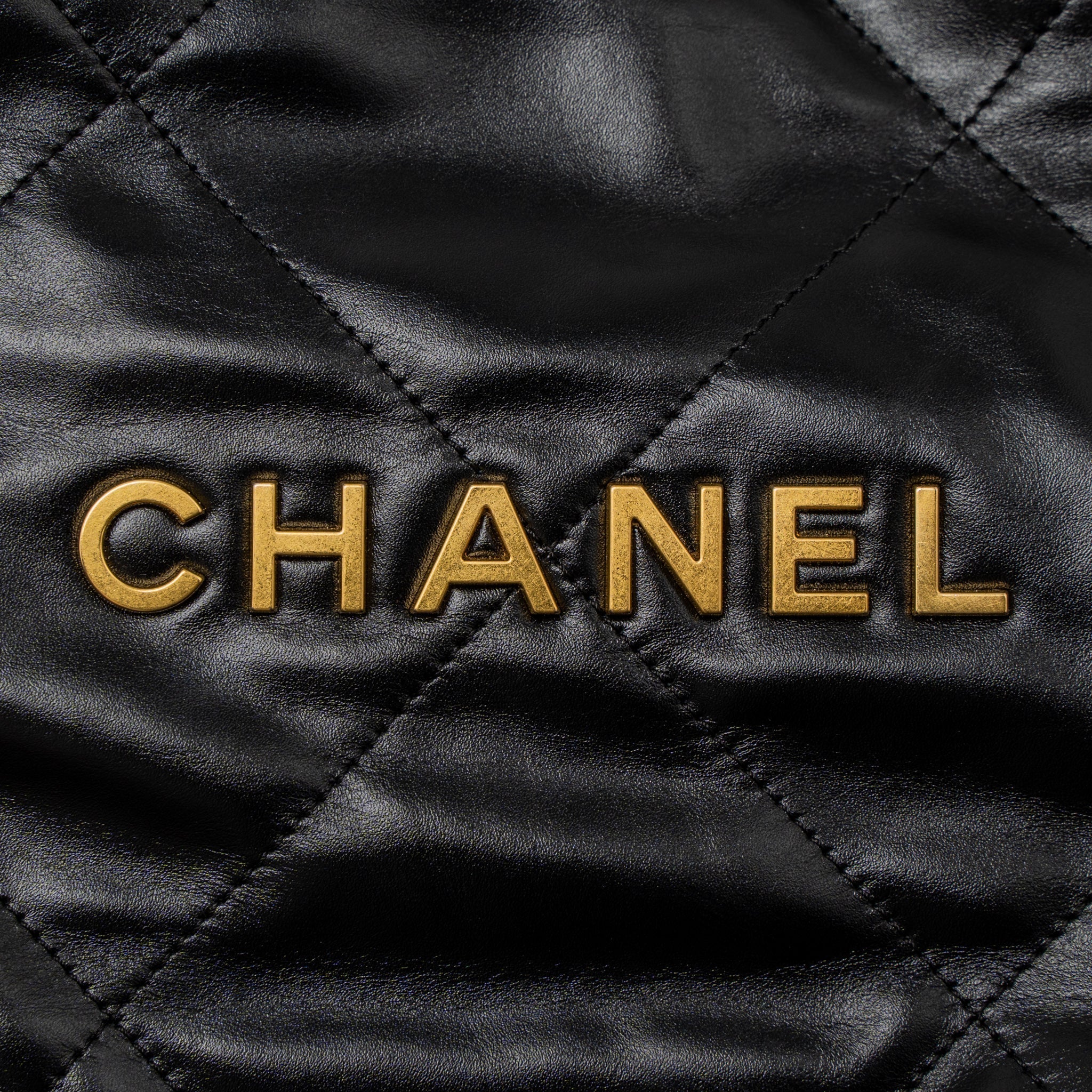chanel-small-22-bag-gold-letter-shiny-calfskin-black-brushed-ghw-microchip