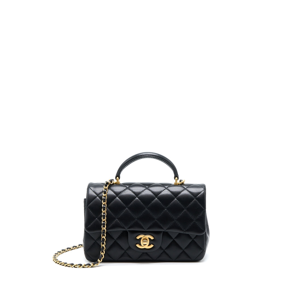 chanel-21k-top-handle-mini-rectangular-flap-bag-lambskin-black-brushed-ghwmicrochip