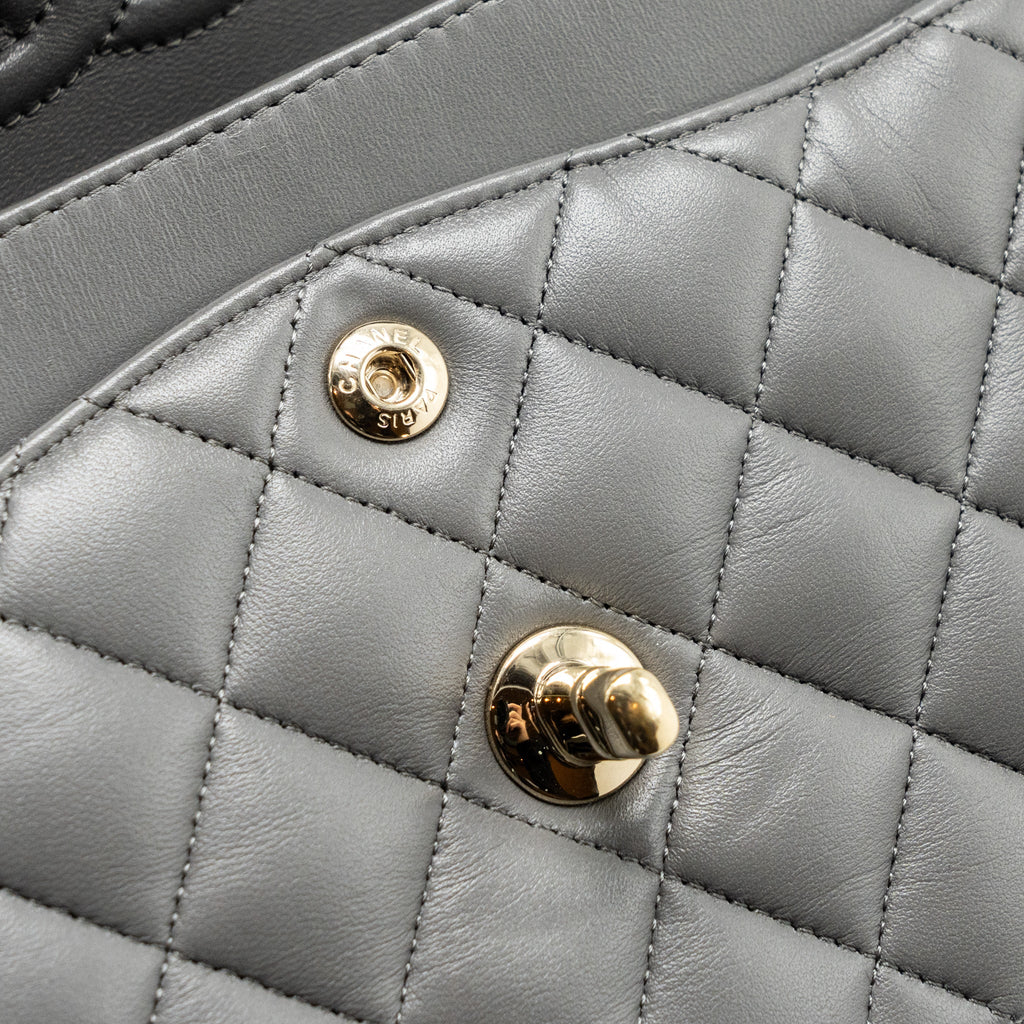 chanel-22a-small-classic-double-flap-bag-lambskin-grey-lghwmicrochip-copy