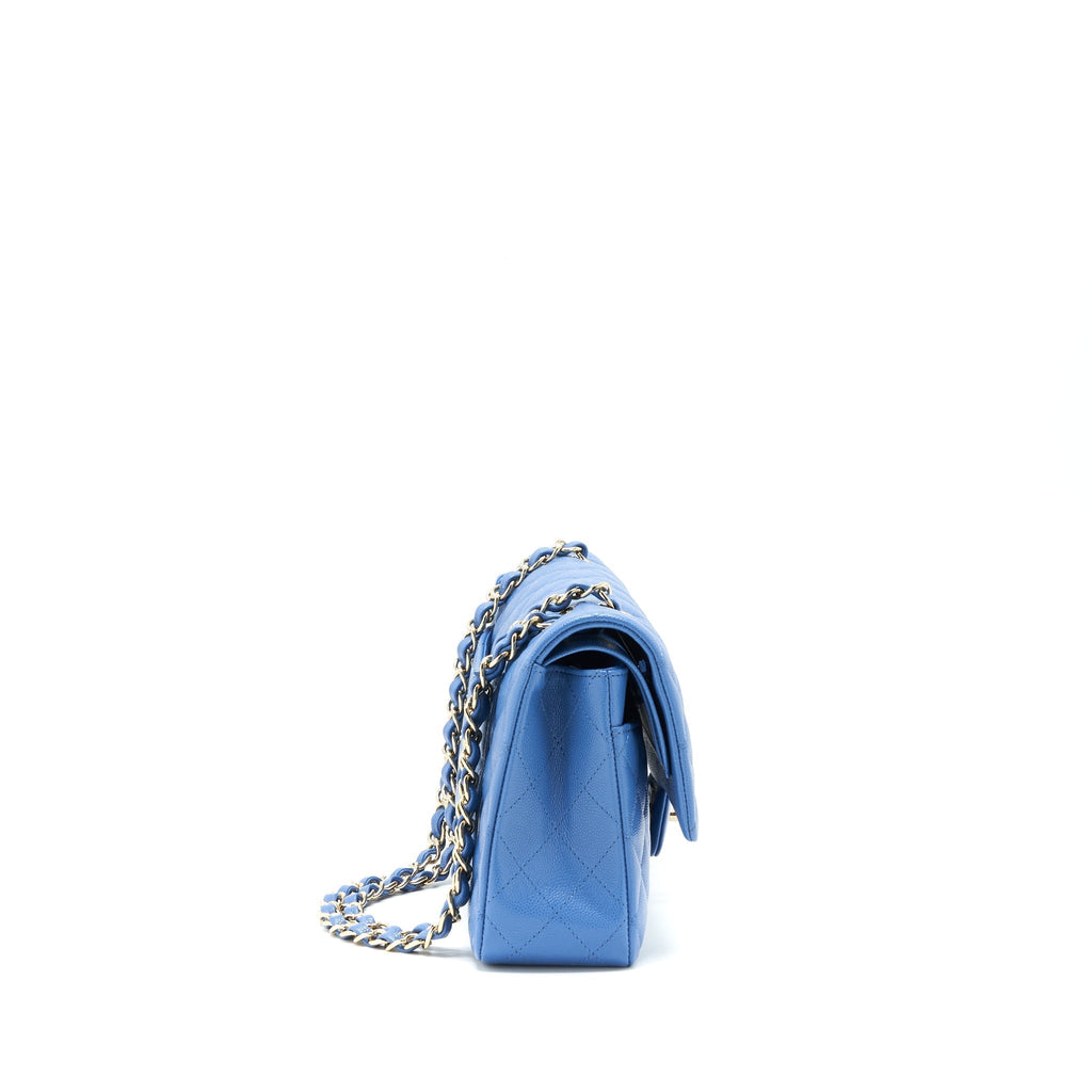 chanel-medium-classic-double-flap-25cm-blue-caviar-lghw