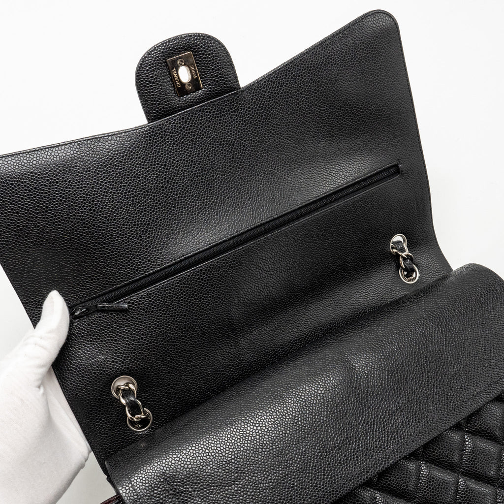 chanel-maxi-classic-double-flap-bag-caviar-black-shw