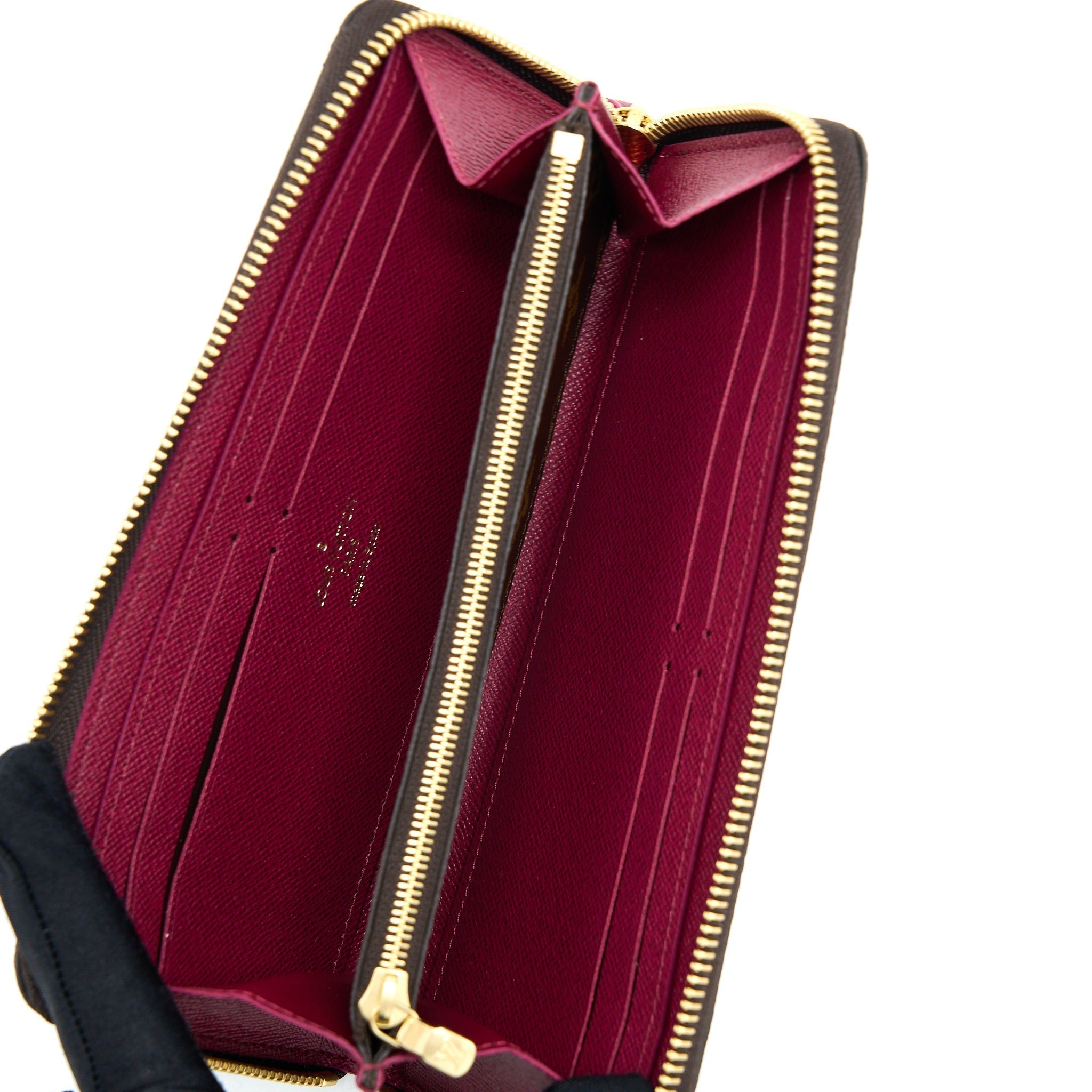 louis-vuitton-clemence-long-wallet-monogram-canvas-fuchsia-ghw