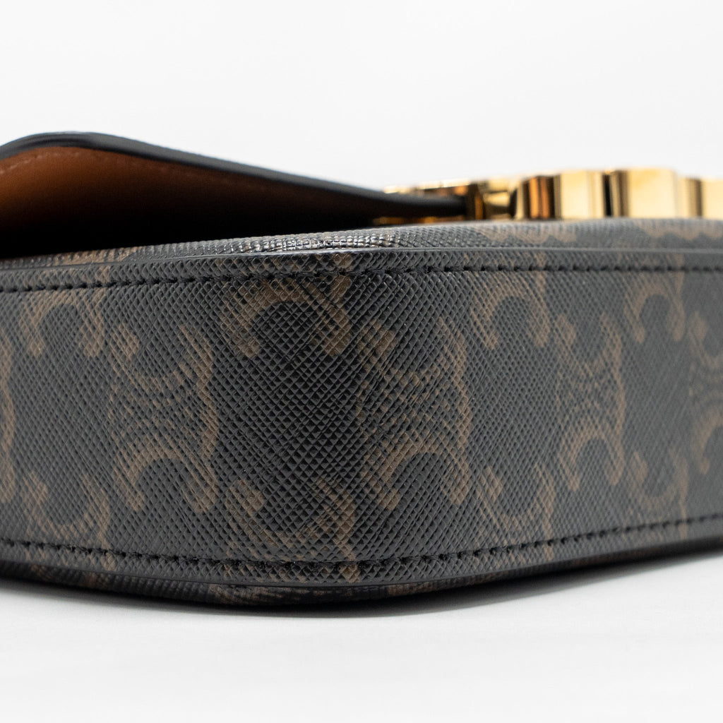 celine-triomphe-shoulder-bag-claude-canvas-tan-ghw