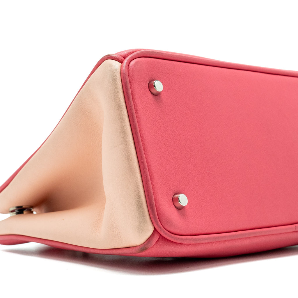 dior-mini-diorissimo-tote-bag-calfskin-dark-pink-light-pink-shw