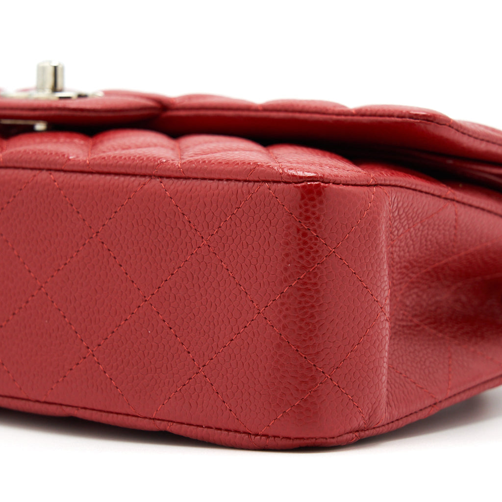 chanel-classic-double-flap-bag-caviar-red-shw