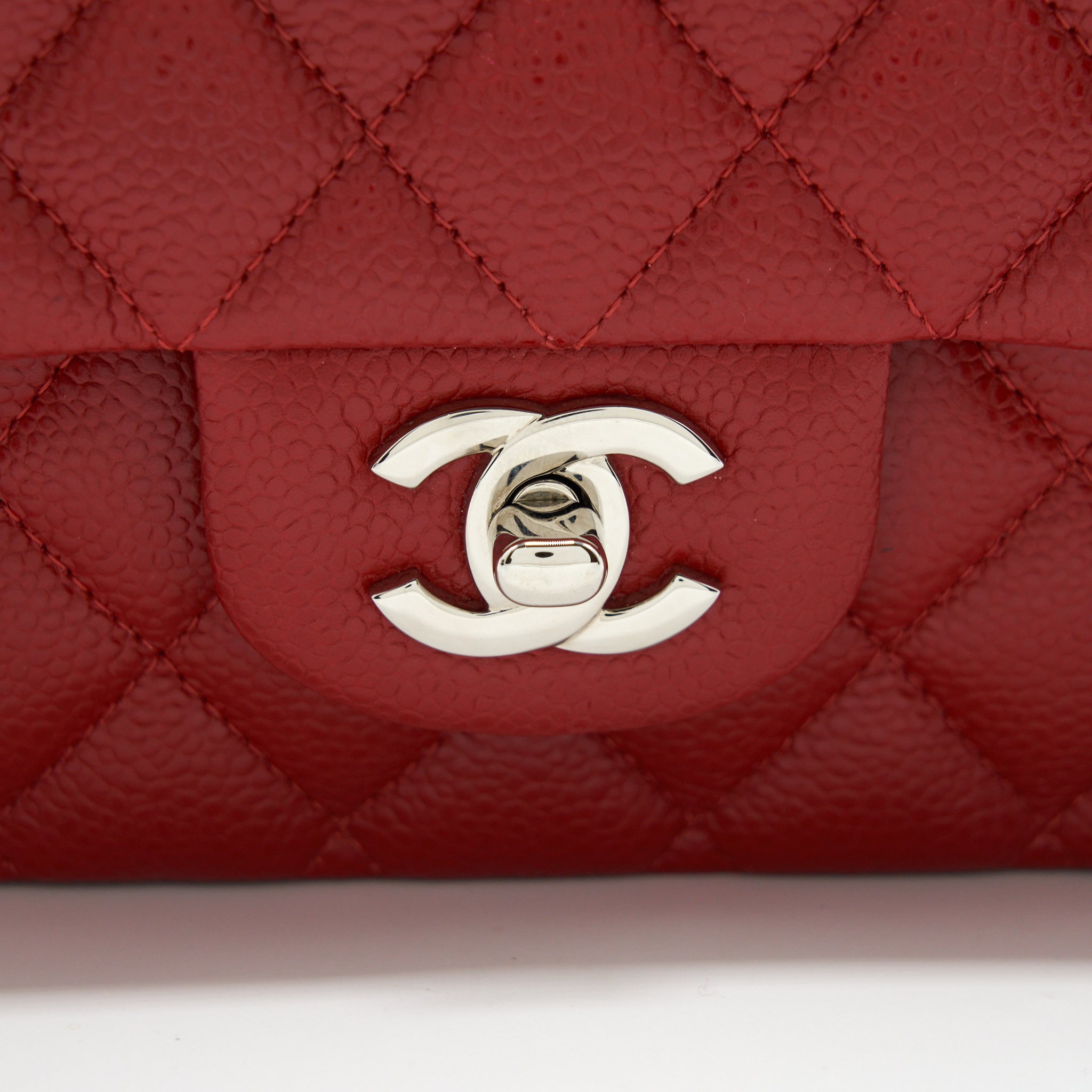 chanel-classic-double-flap-bag-caviar-red-shw