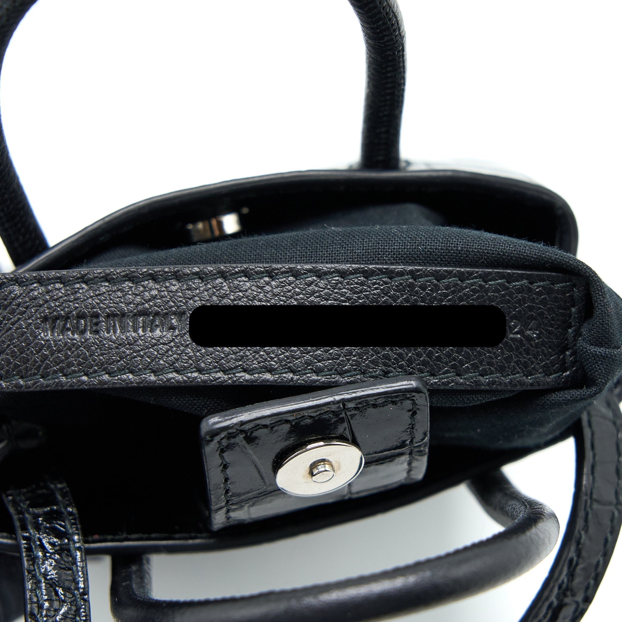 balenciaga-mini-shopping-phone-pouch-coro-emboss-calfskin-black-shw
